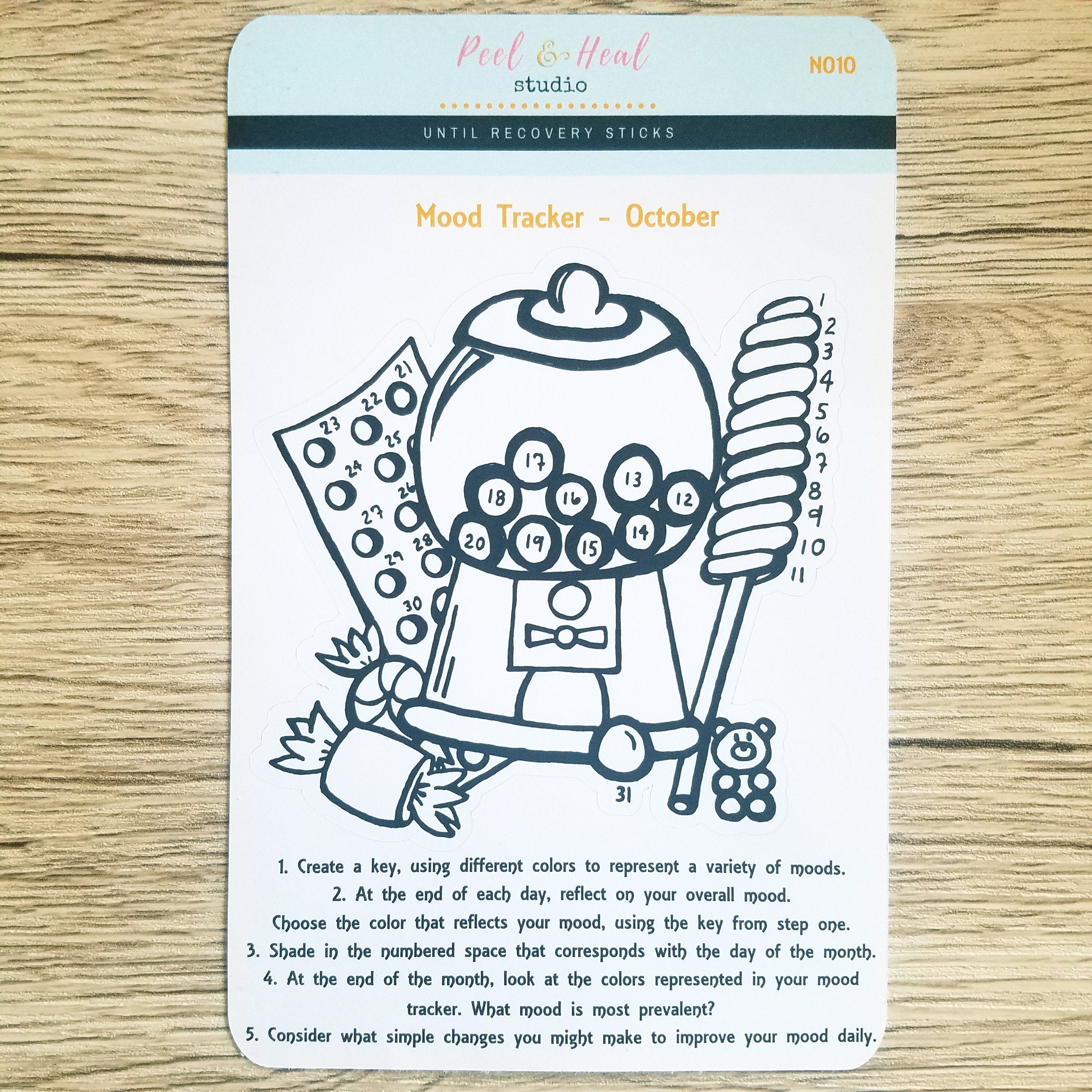 October Monthly Mood Tracker - Candy Shop