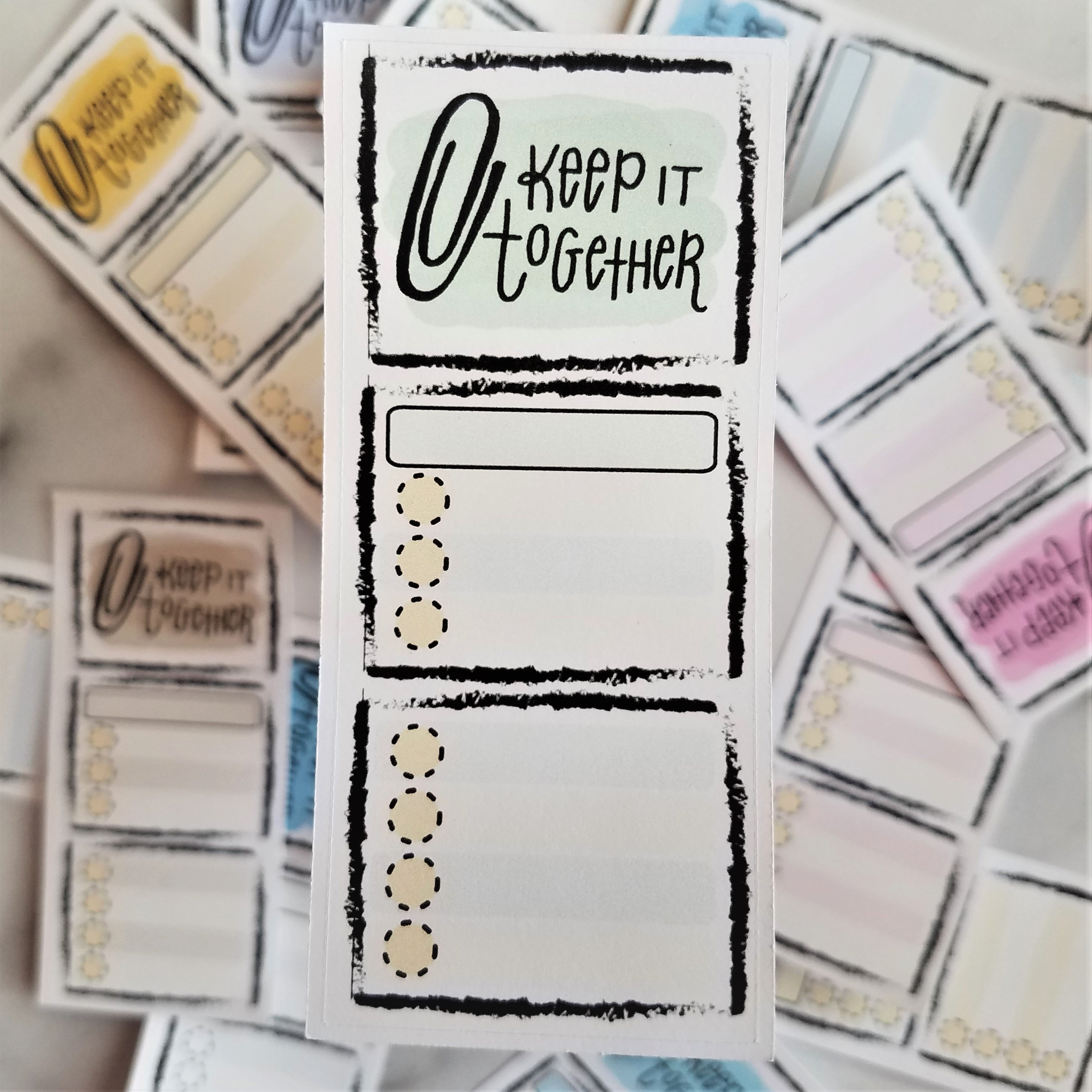 Paperclip Checklist Foldover Sticker (9 color options)