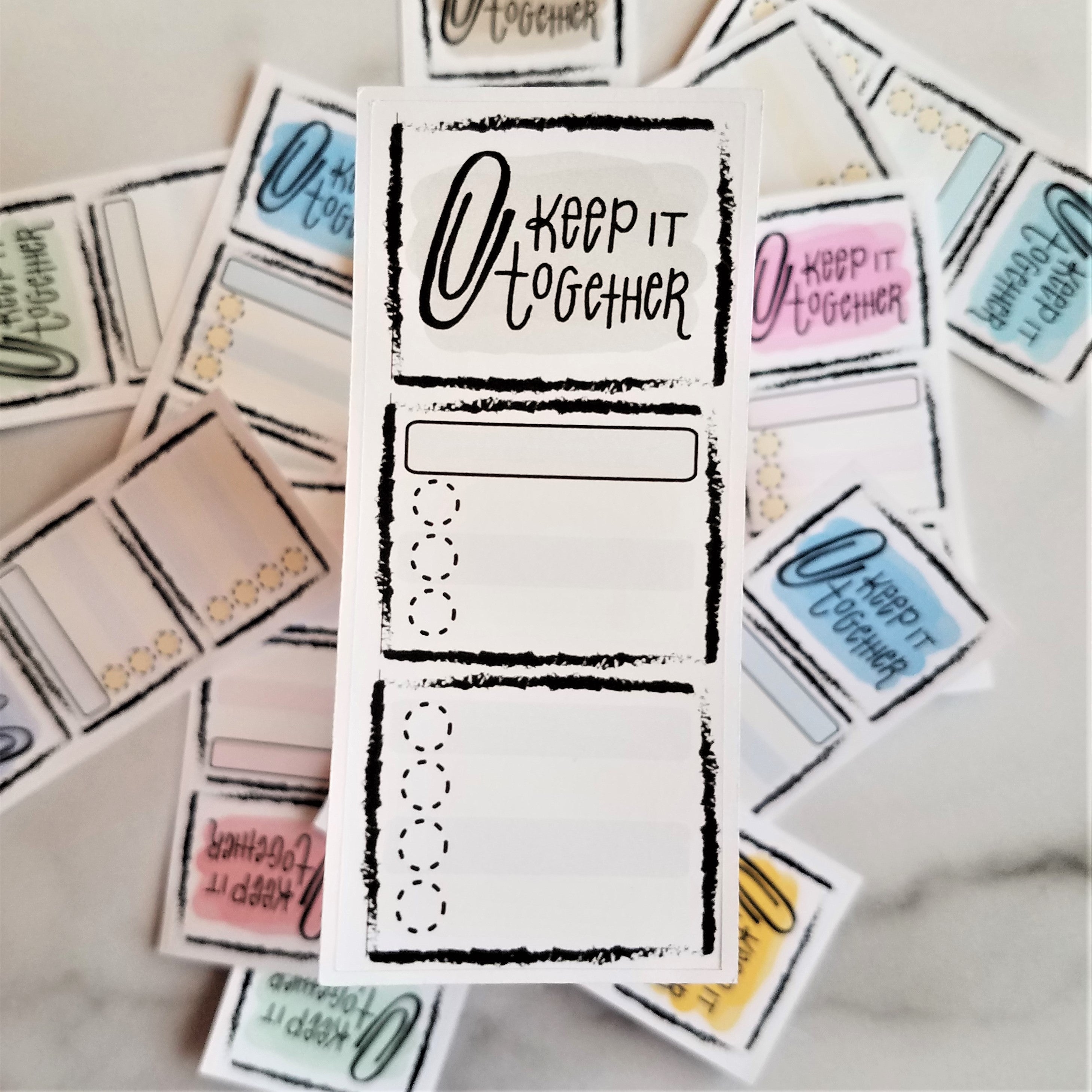 Paperclip Checklist Foldover Sticker (9 color options)
