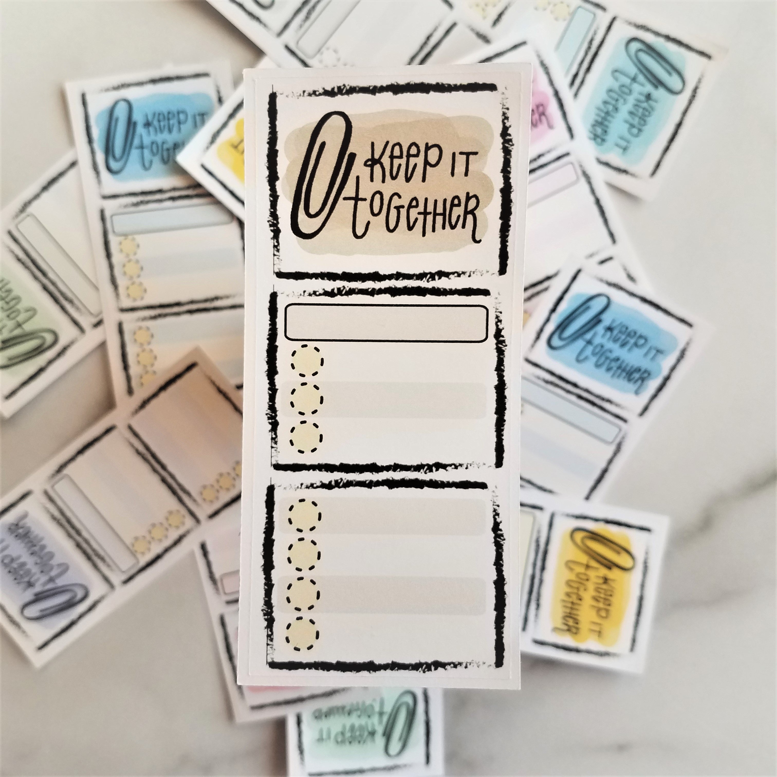 Paperclip Checklist Foldover Sticker (9 color options)