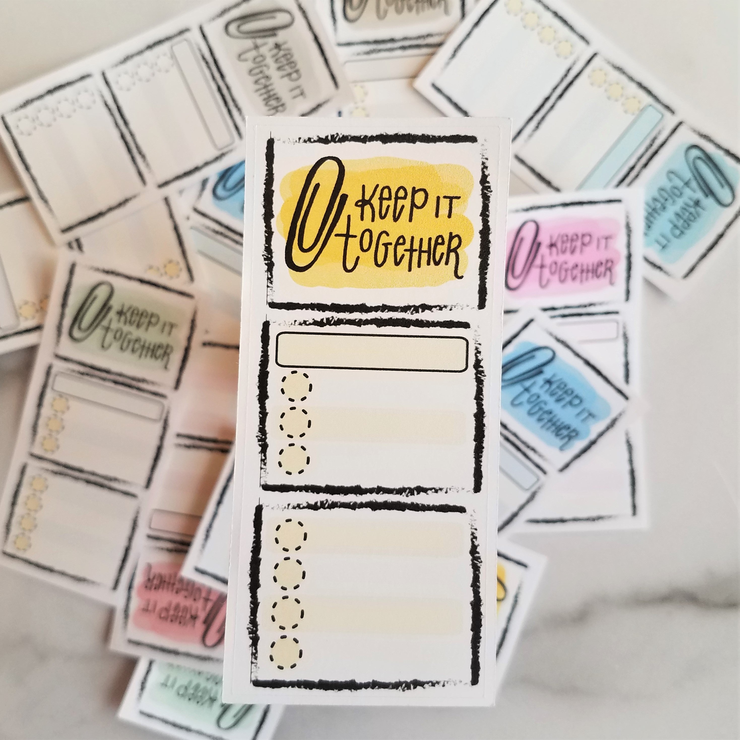 Paperclip Checklist Foldover Sticker (9 color options)