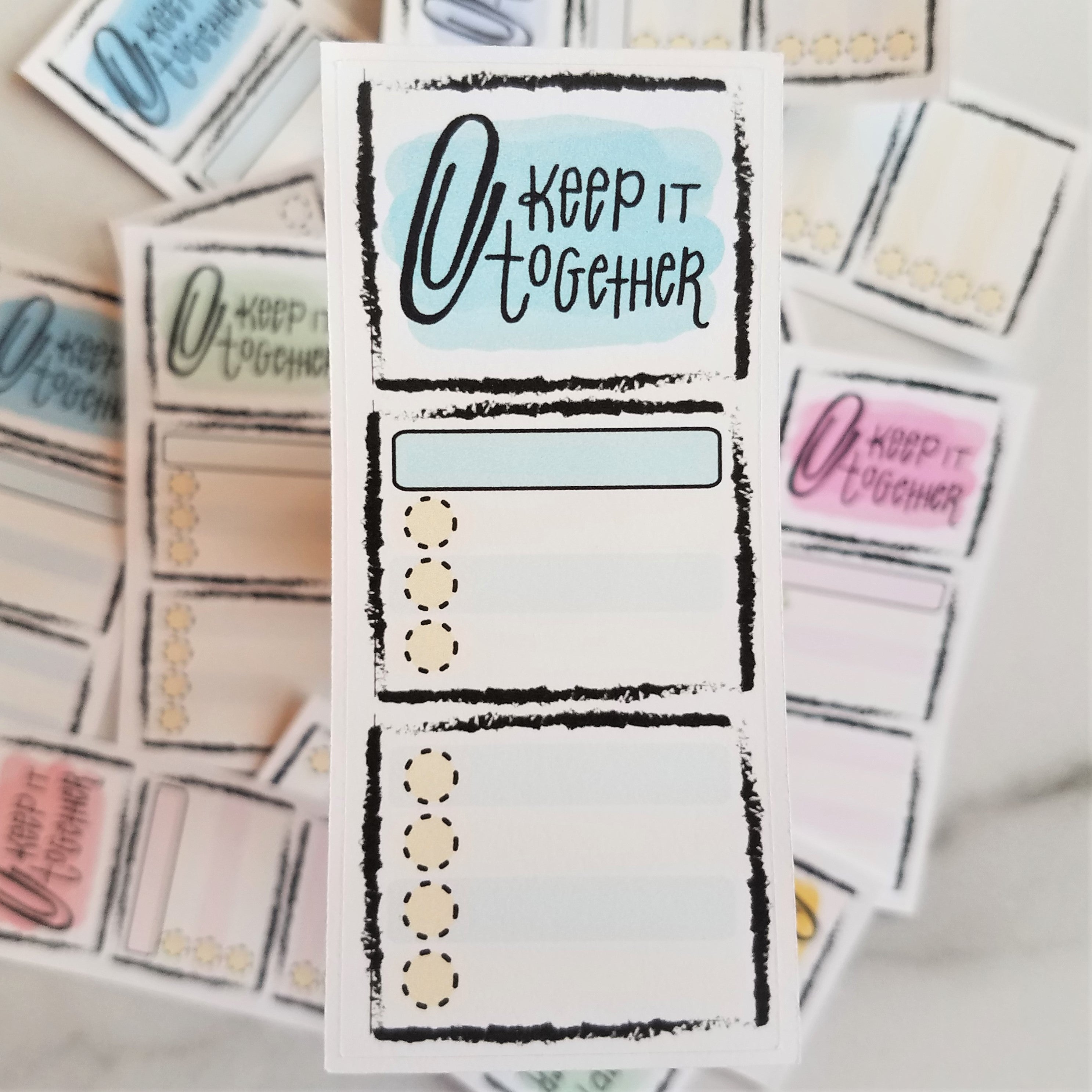 Paperclip Checklist Foldover Sticker (9 color options)