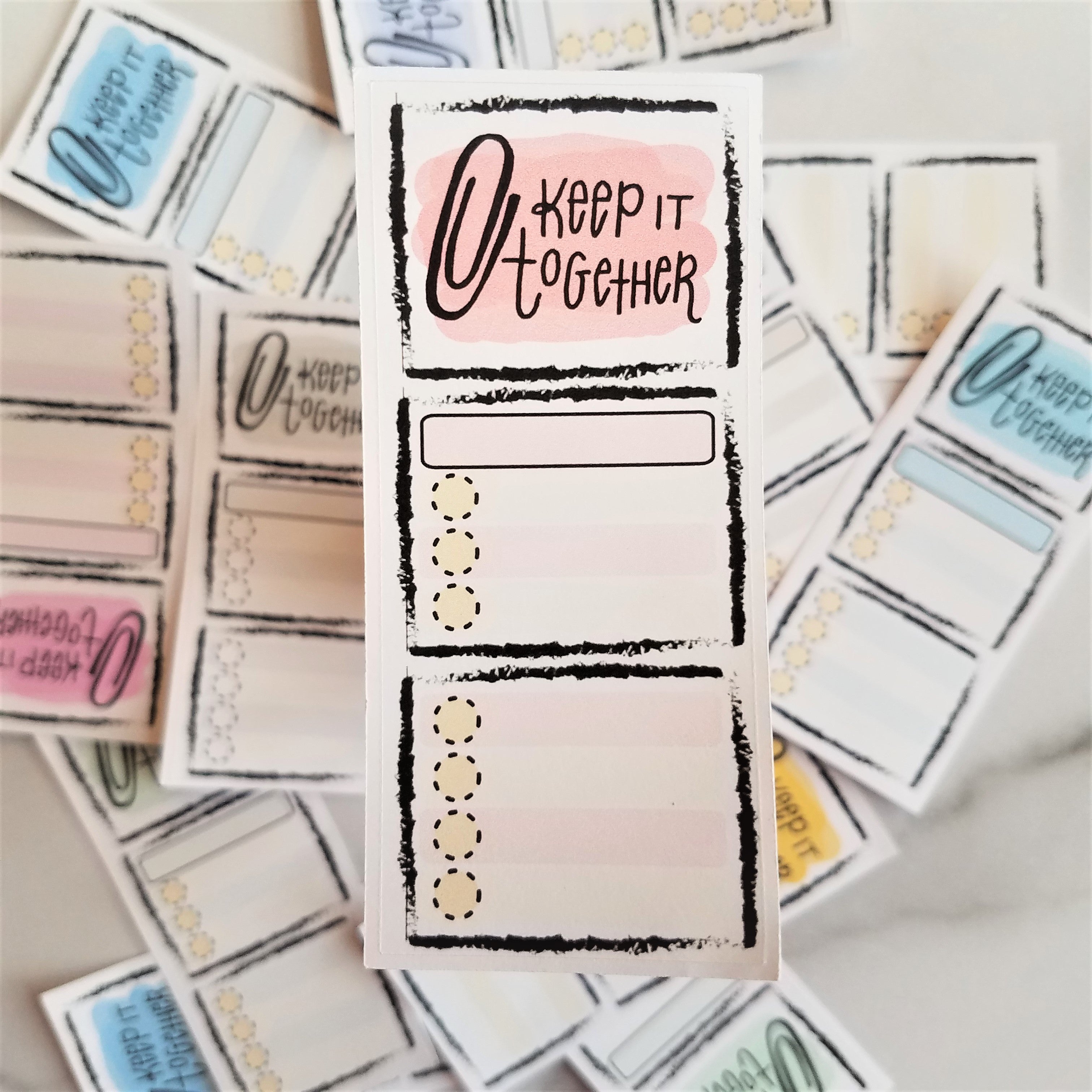 Paperclip Checklist Foldover Sticker (9 color options)