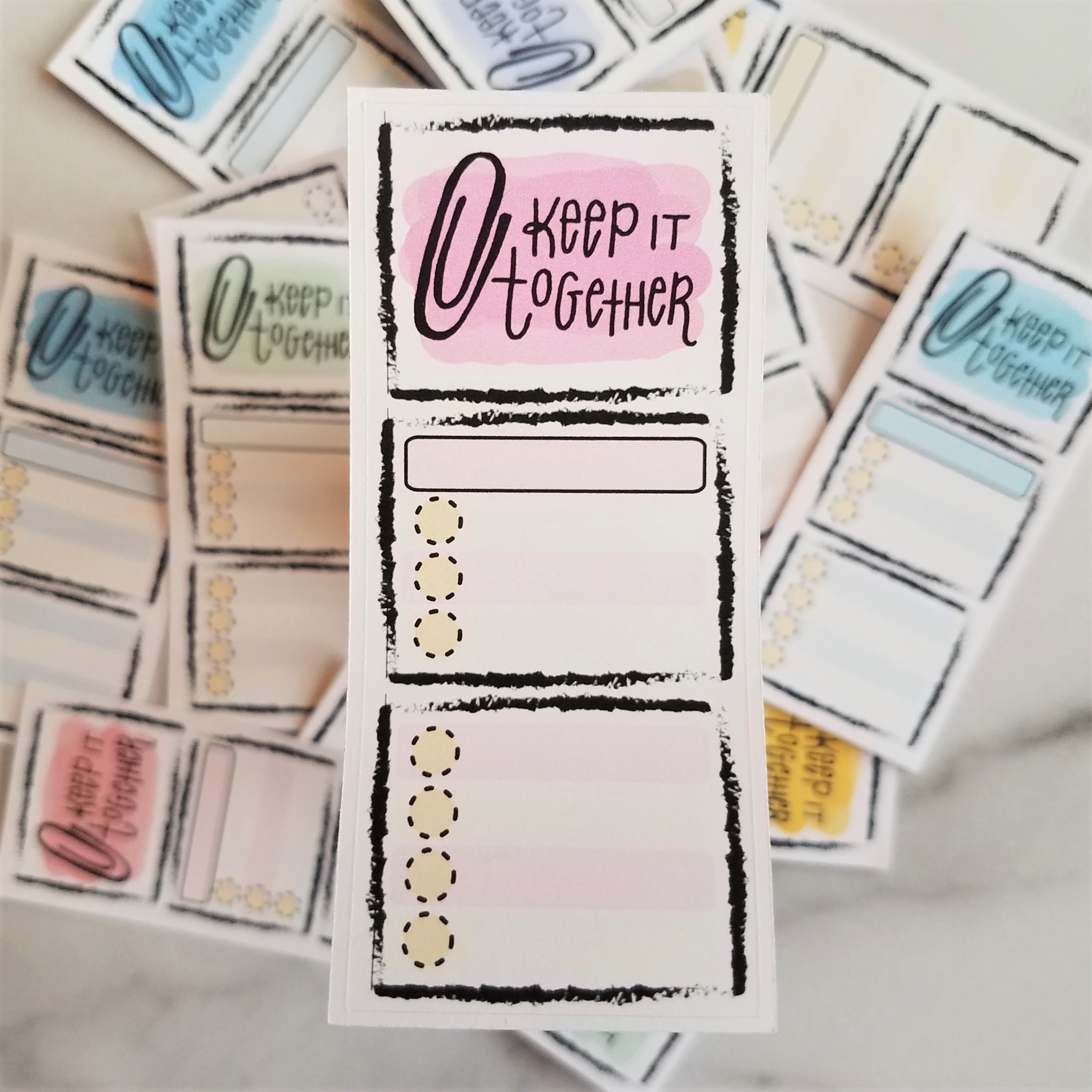 Paperclip Checklist Foldover Sticker (9 color options)