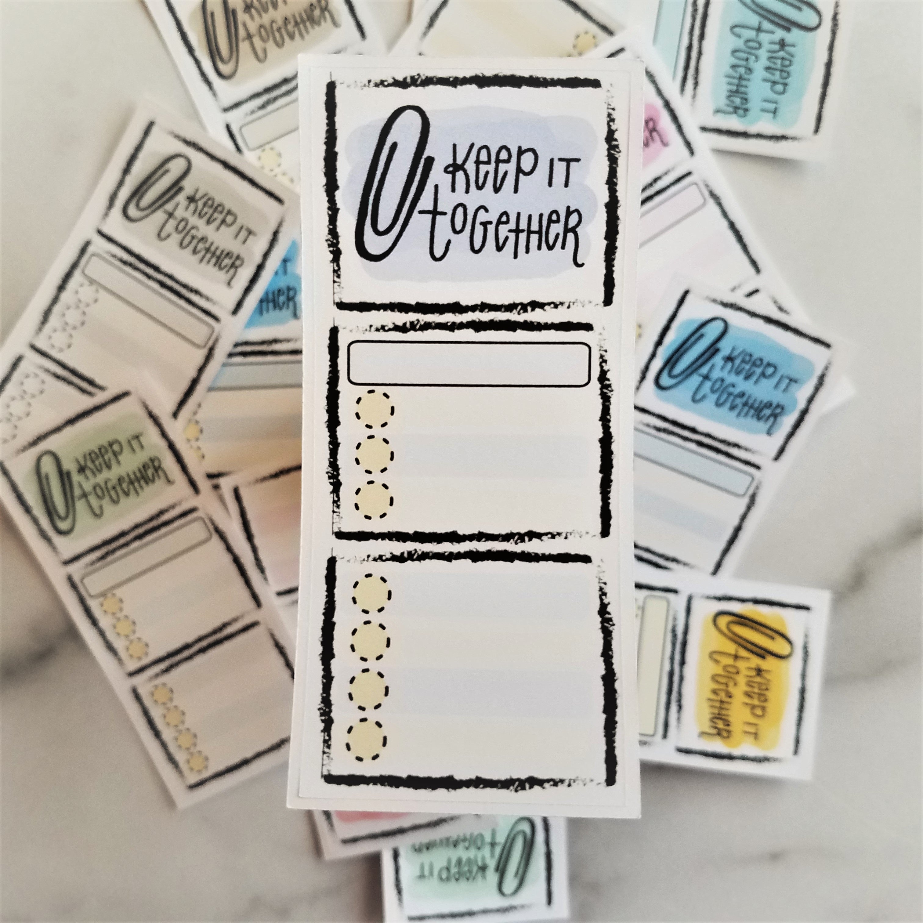 Paperclip Checklist Foldover Sticker (9 color options)