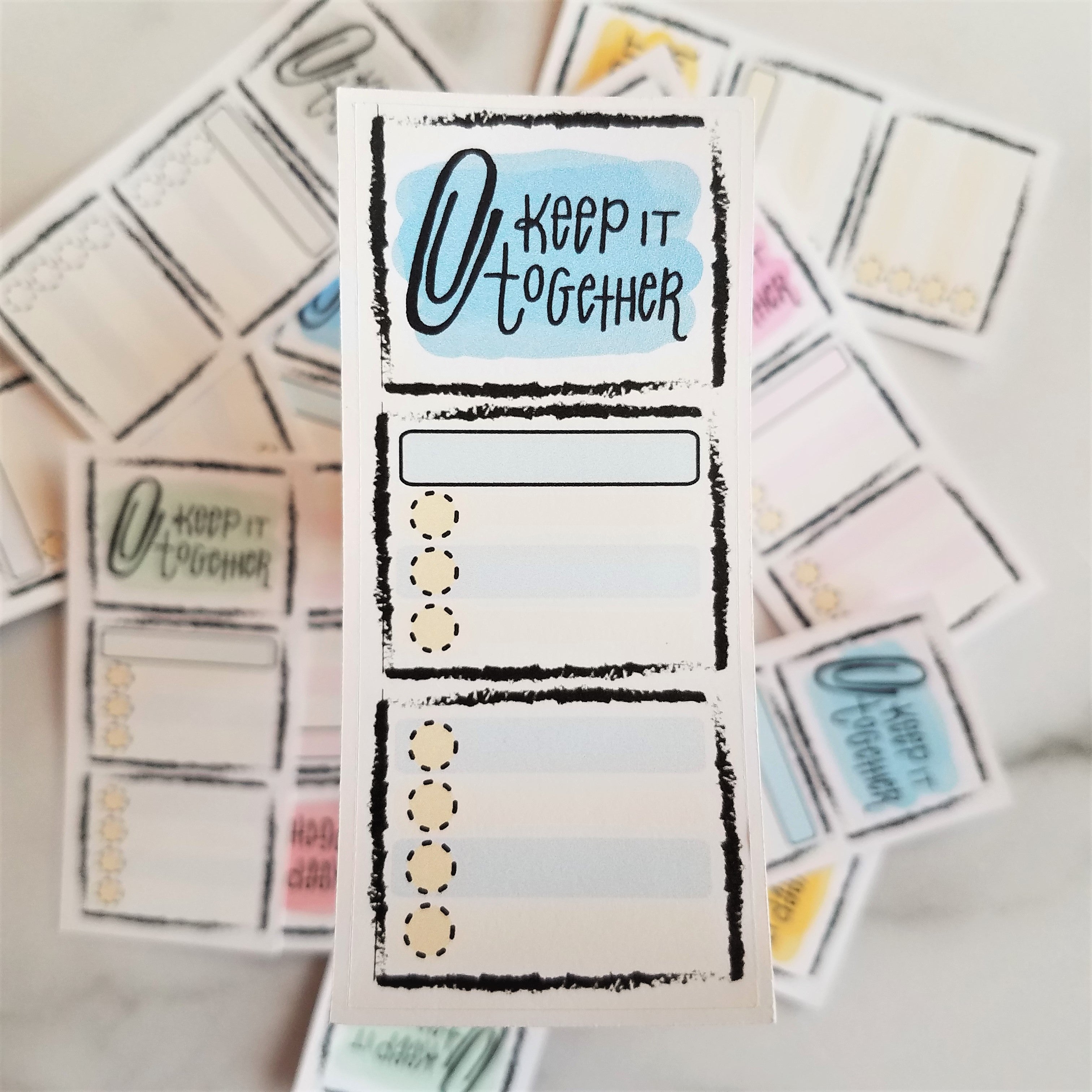 Paperclip Checklist Foldover Sticker (9 color options)