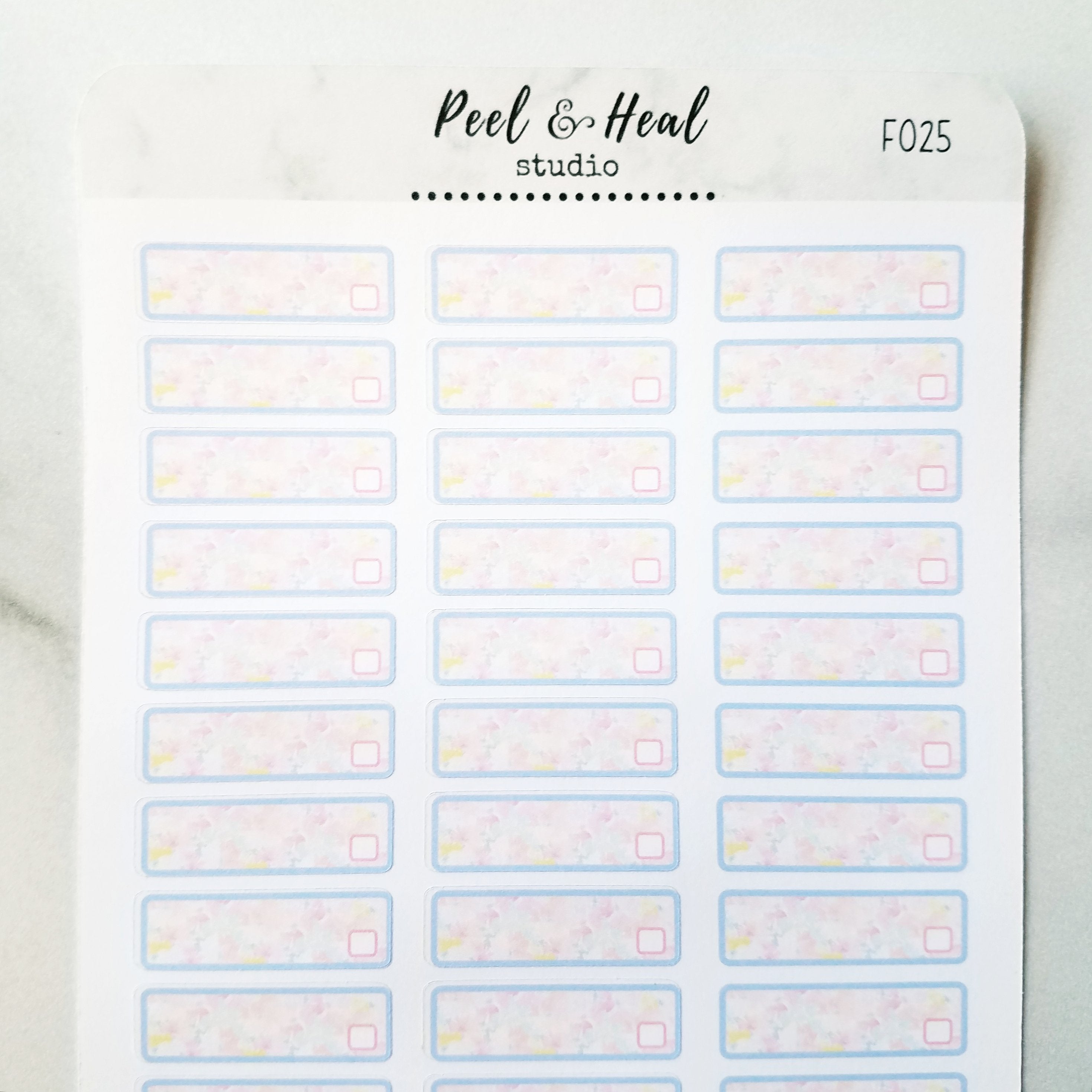 Pastel Floral Check-Boxes