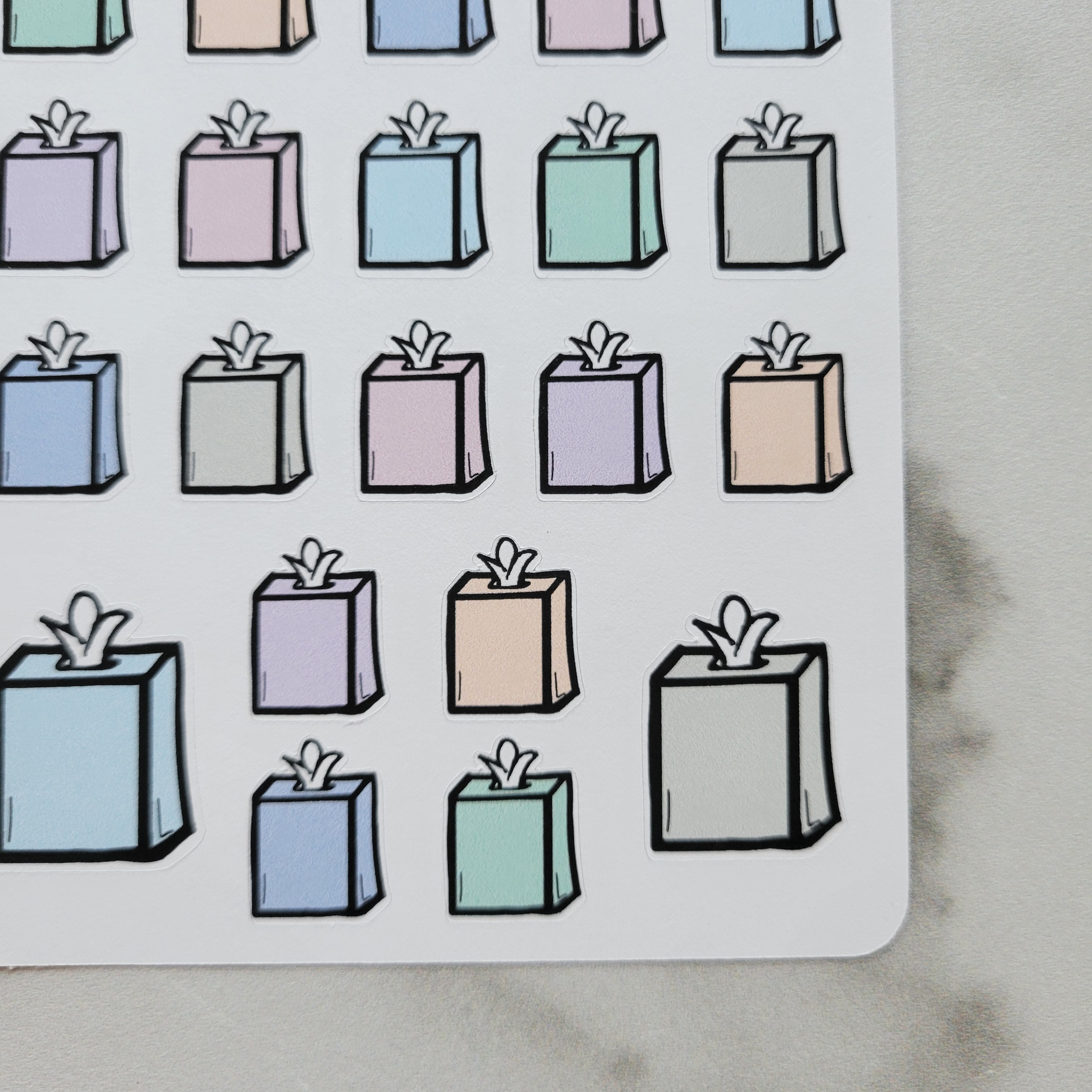 Pastel Tissue Box Doodles