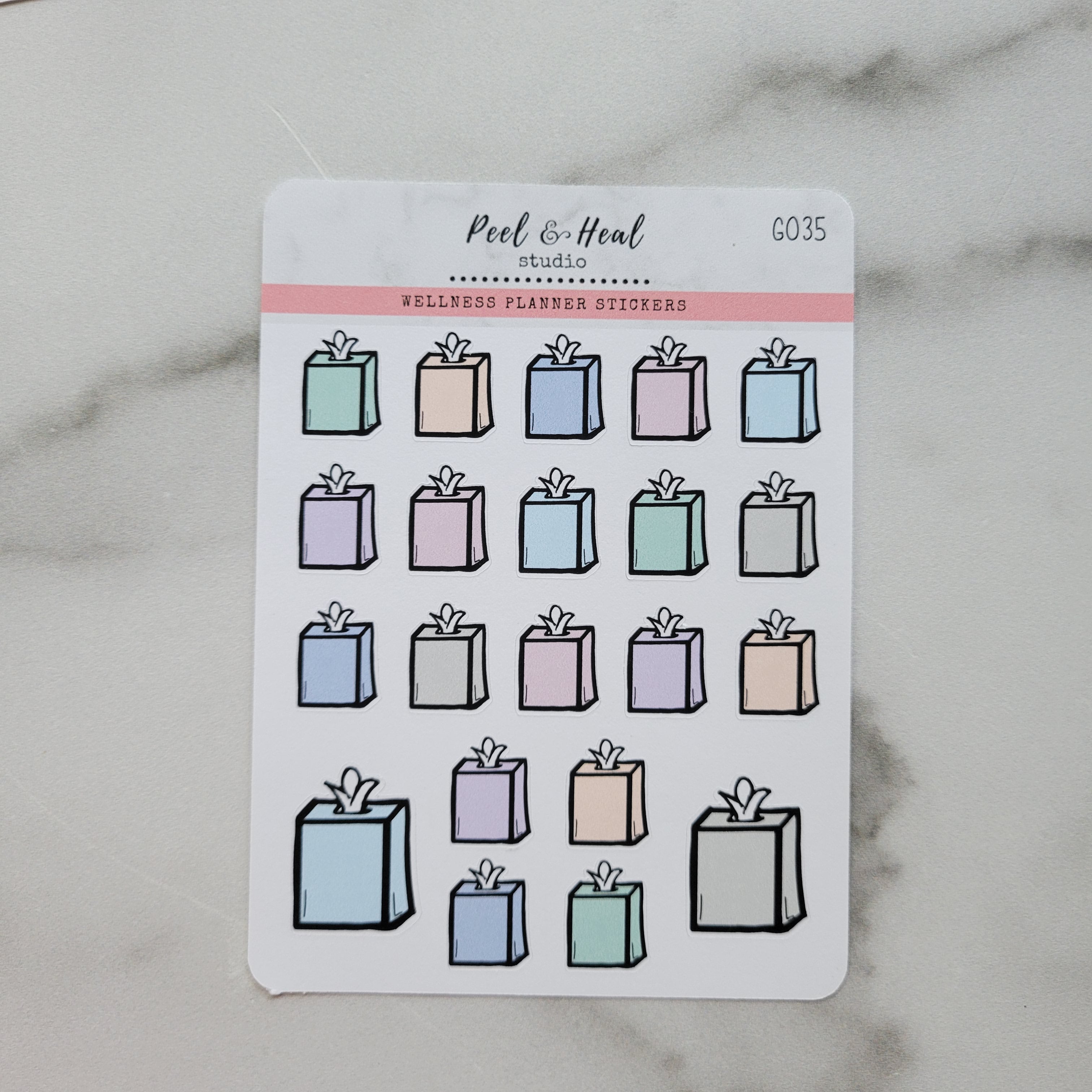Pastel Tissue Box Doodles
