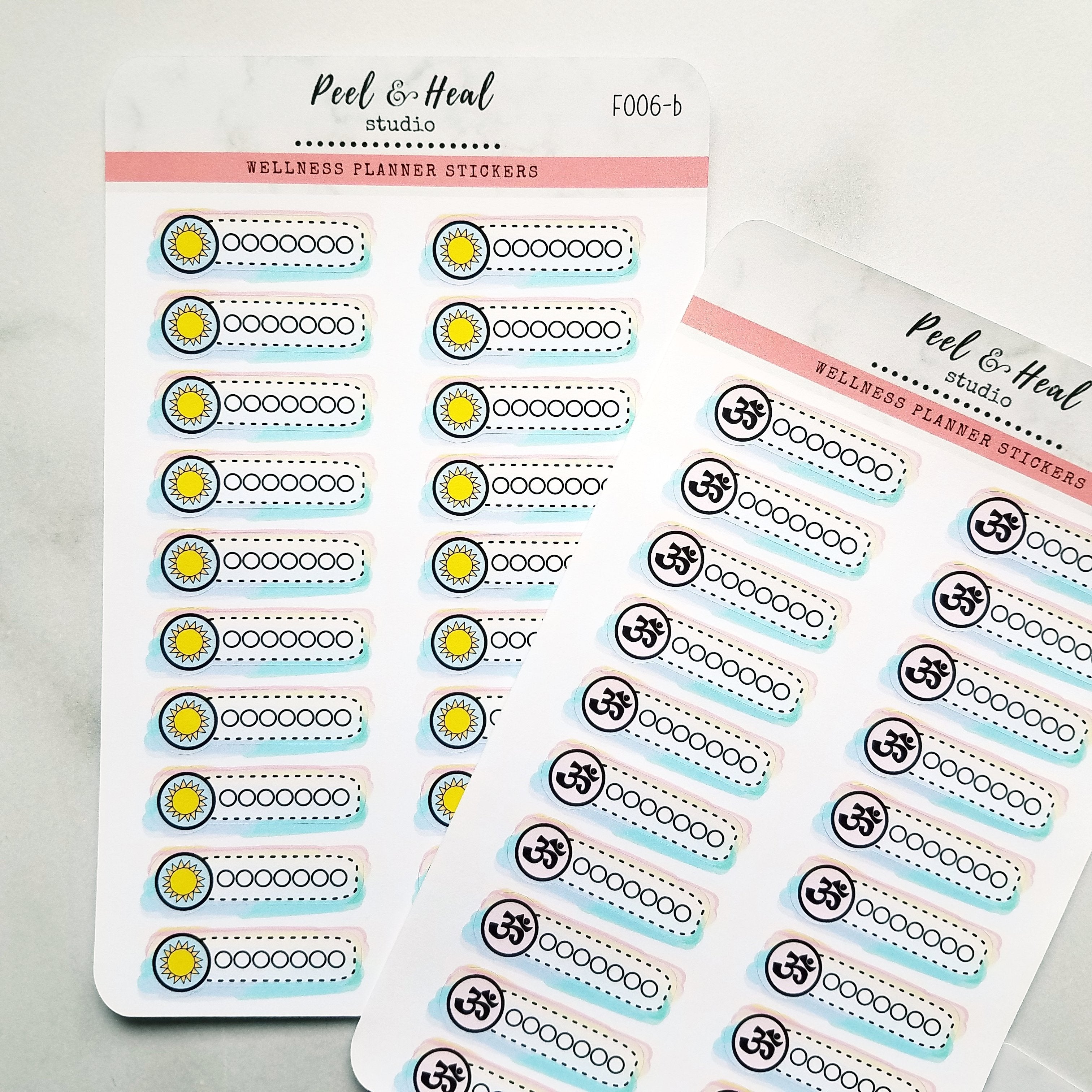 Weekly Healthy Habit Trackers (choose your symbol!)