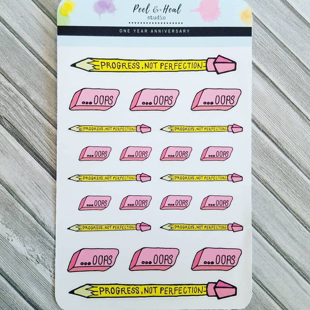 Progress pencils/Oops erasers