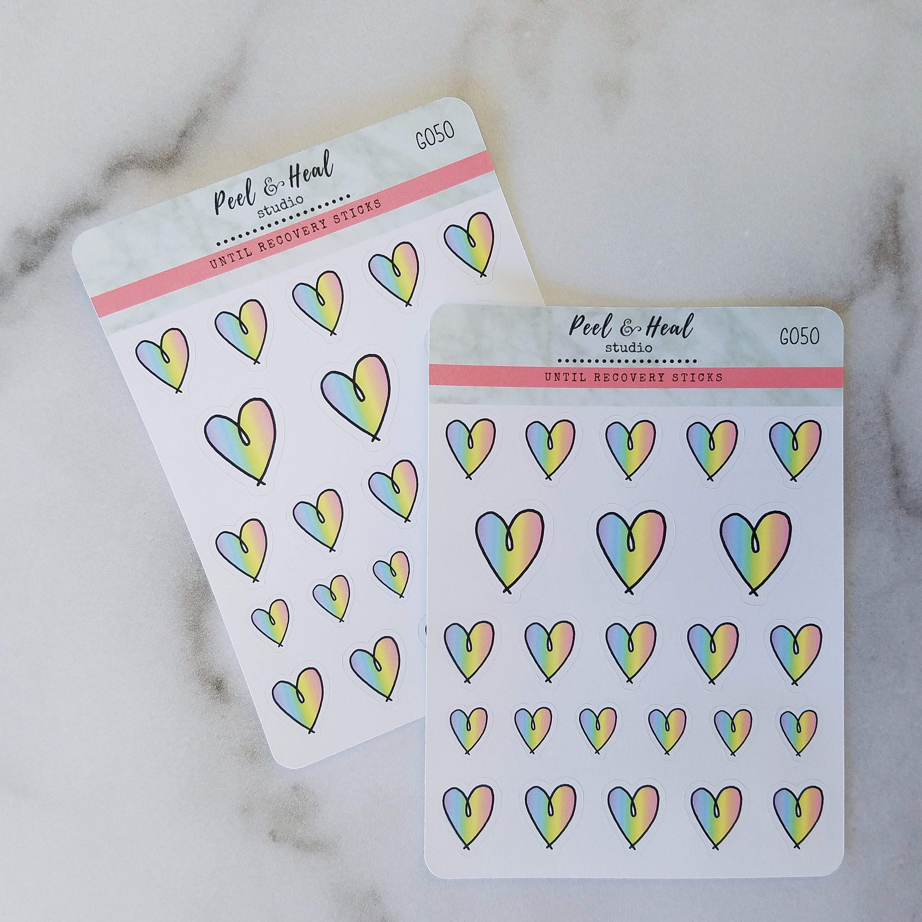 Rainbow Pride Heart Doodles