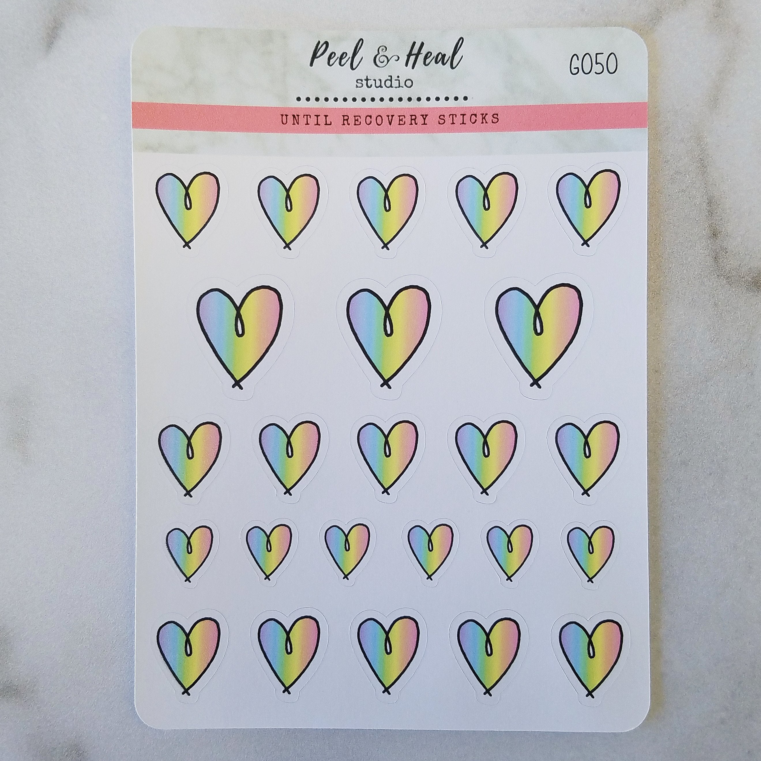 Rainbow Pride Heart Doodles