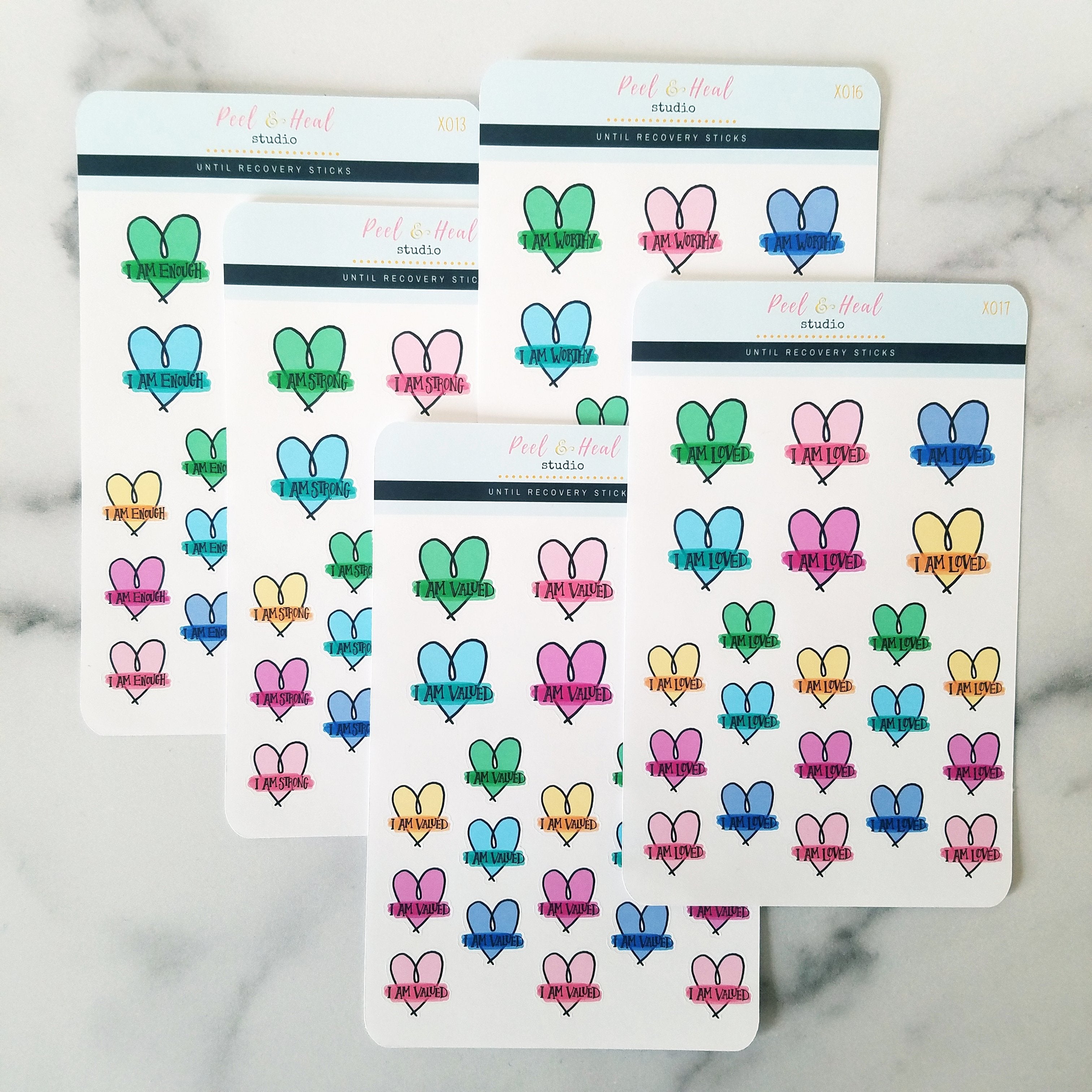 Self Love Affirmation Hearts