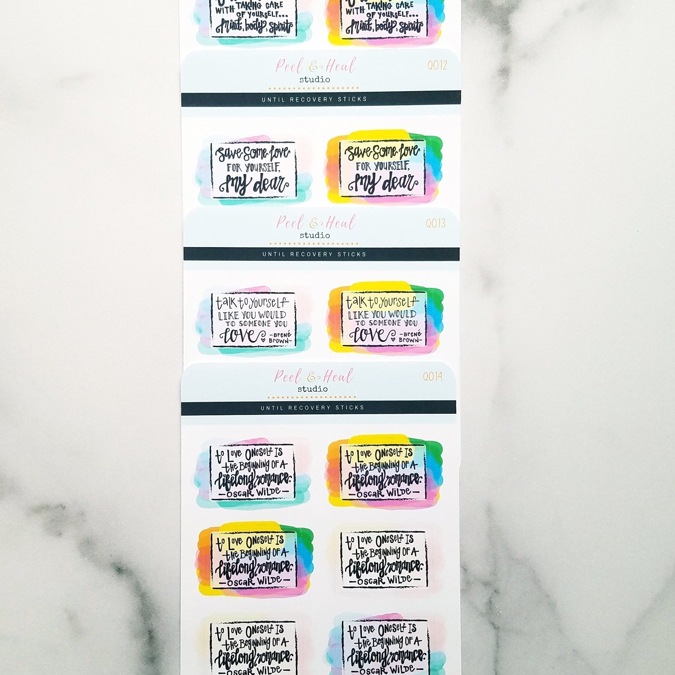 Self Love Quote Boxes - 4 Variations