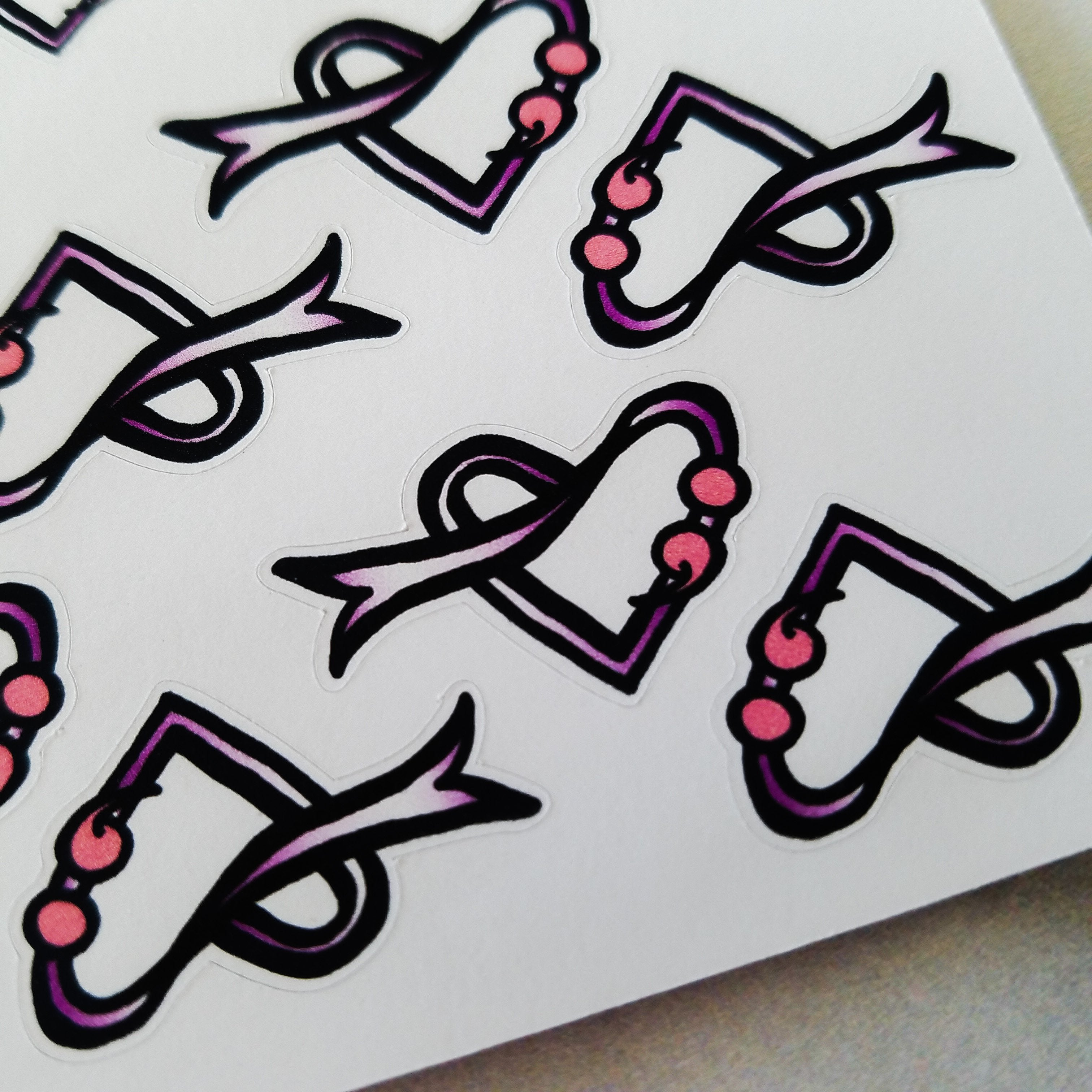 Semicolon Ribbon Hearts - Peel & Heal Studio-