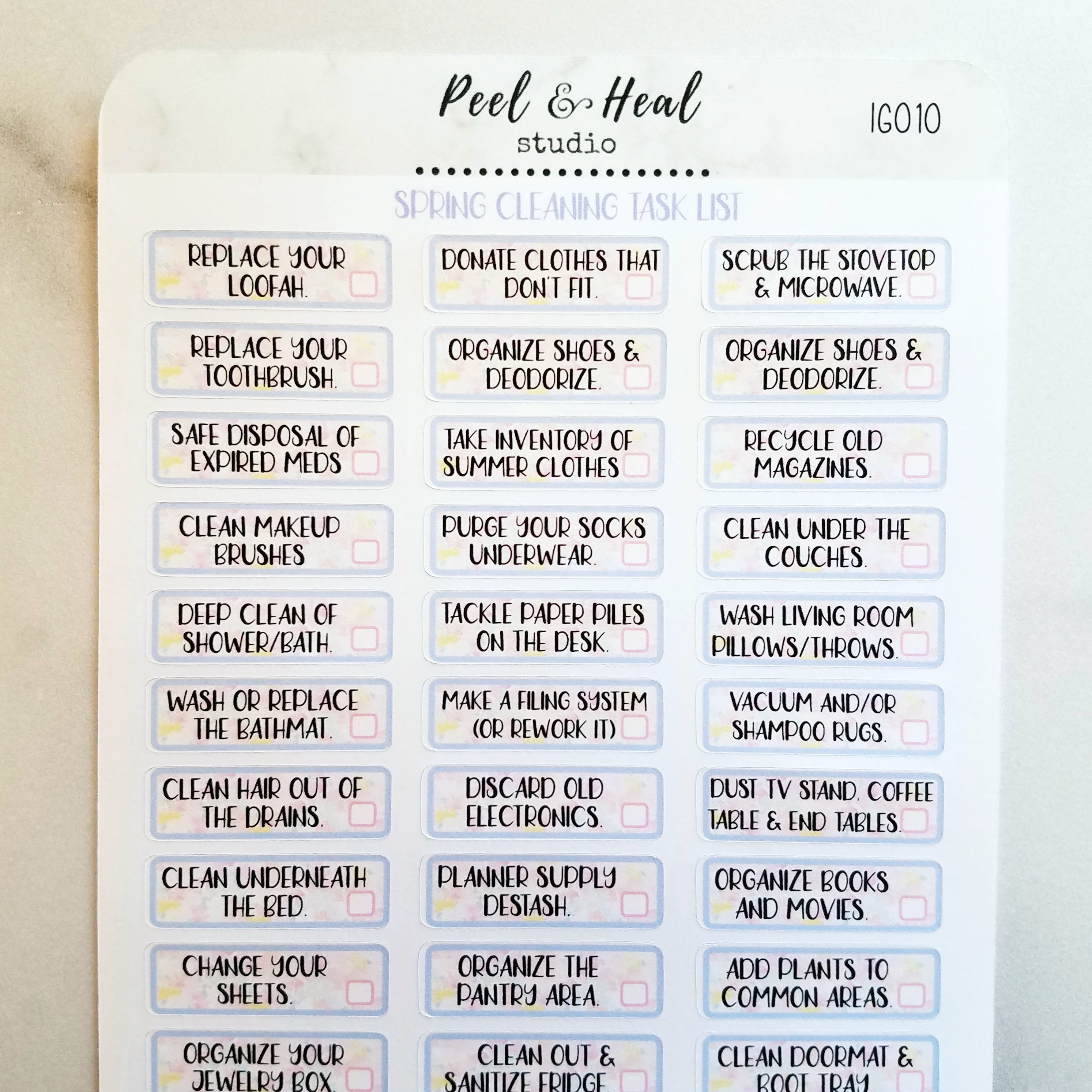 Spring Cleaning Task List