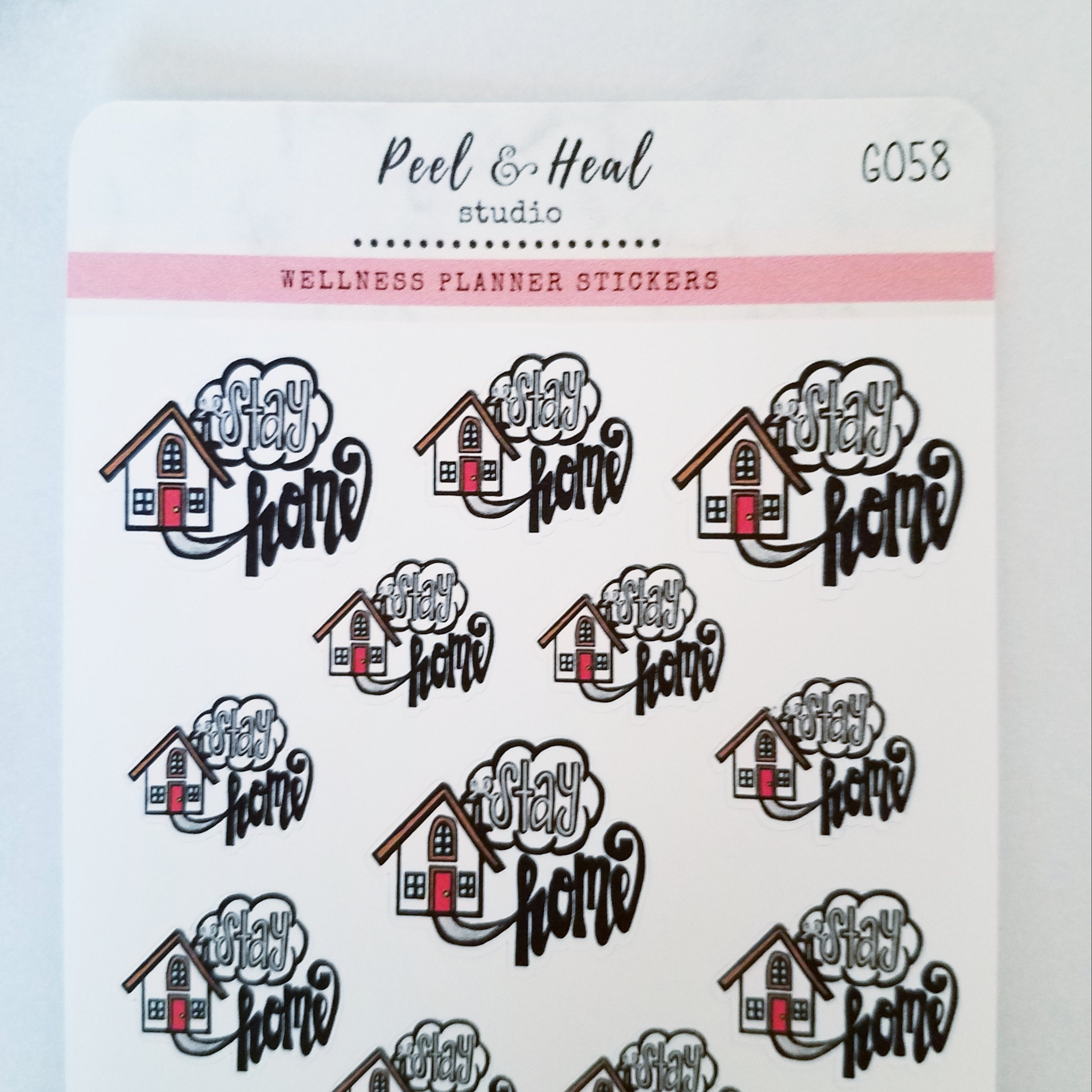 Stay Home - Peel & Heal Studio-Stickers