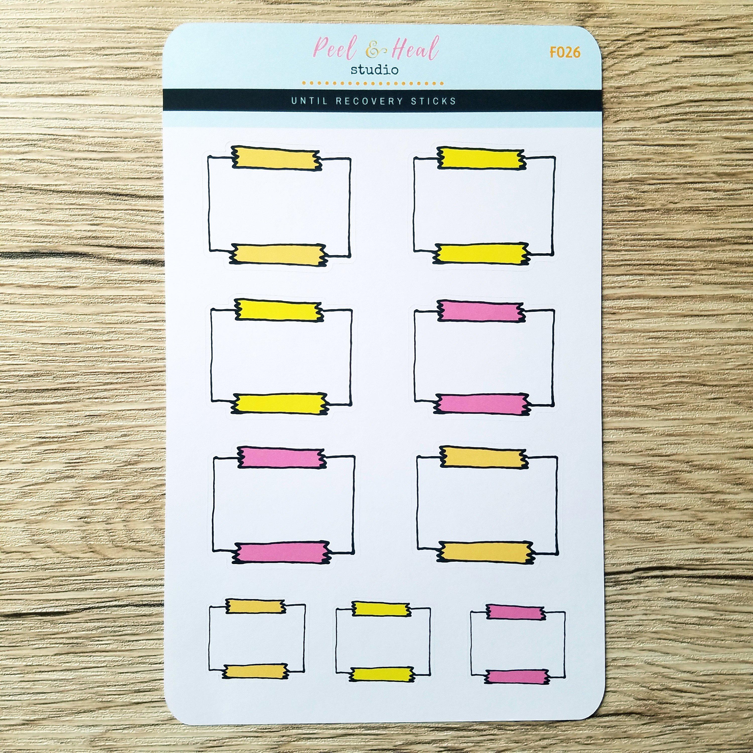 Sticky Note Doodle Stickers - 3 color options