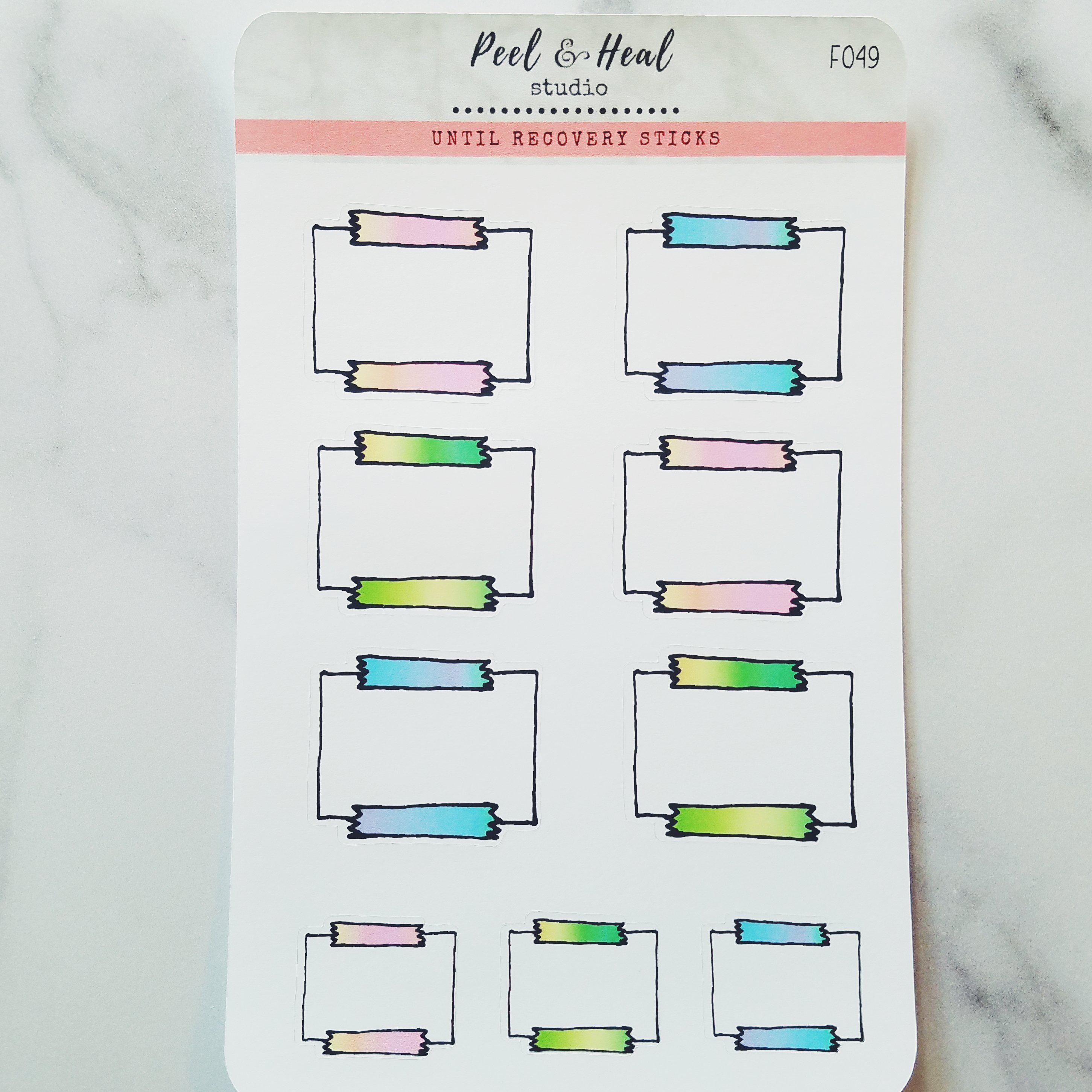 Sticky Note Doodle Stickers - 3 color options