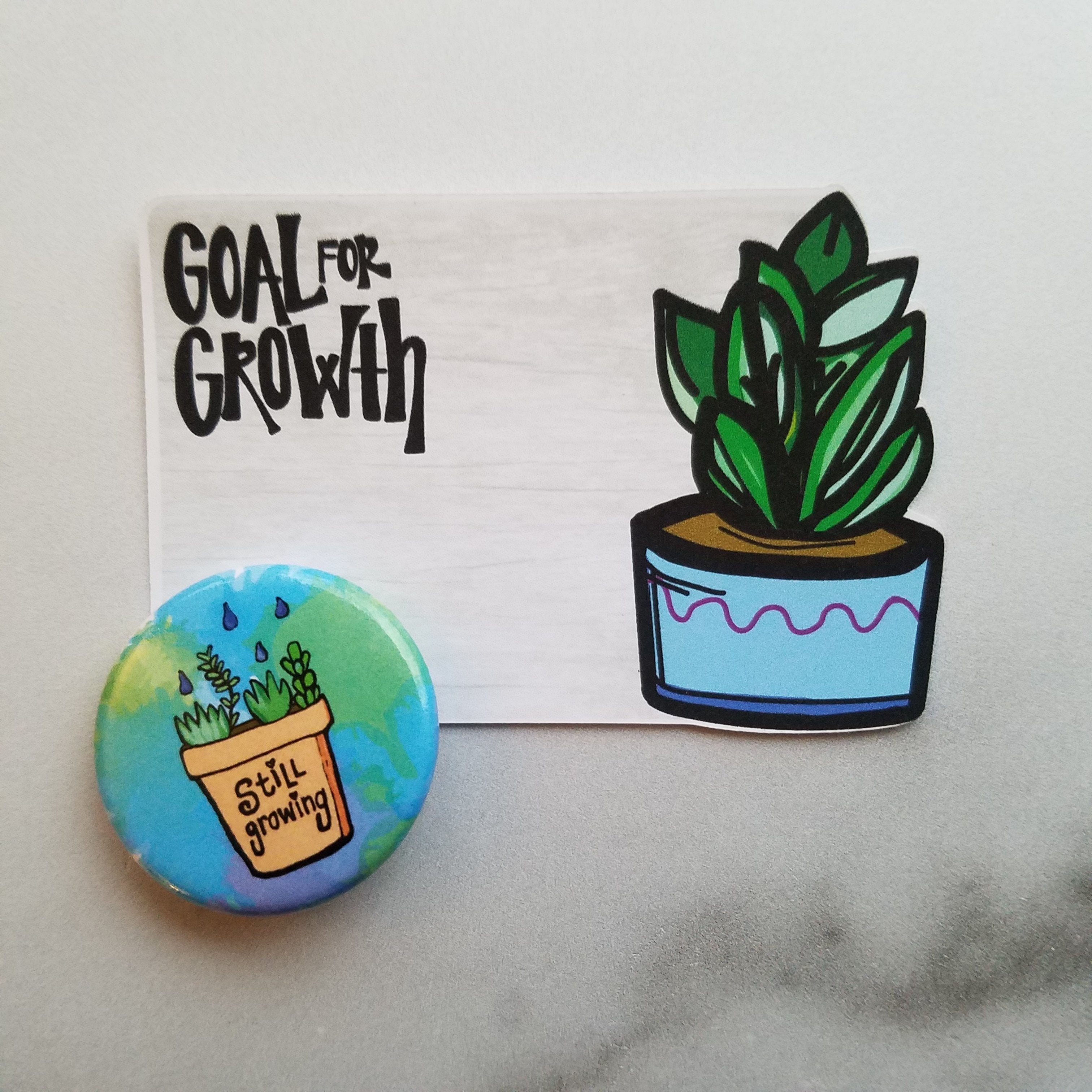 Succulent Growth Die Cut & Button Set