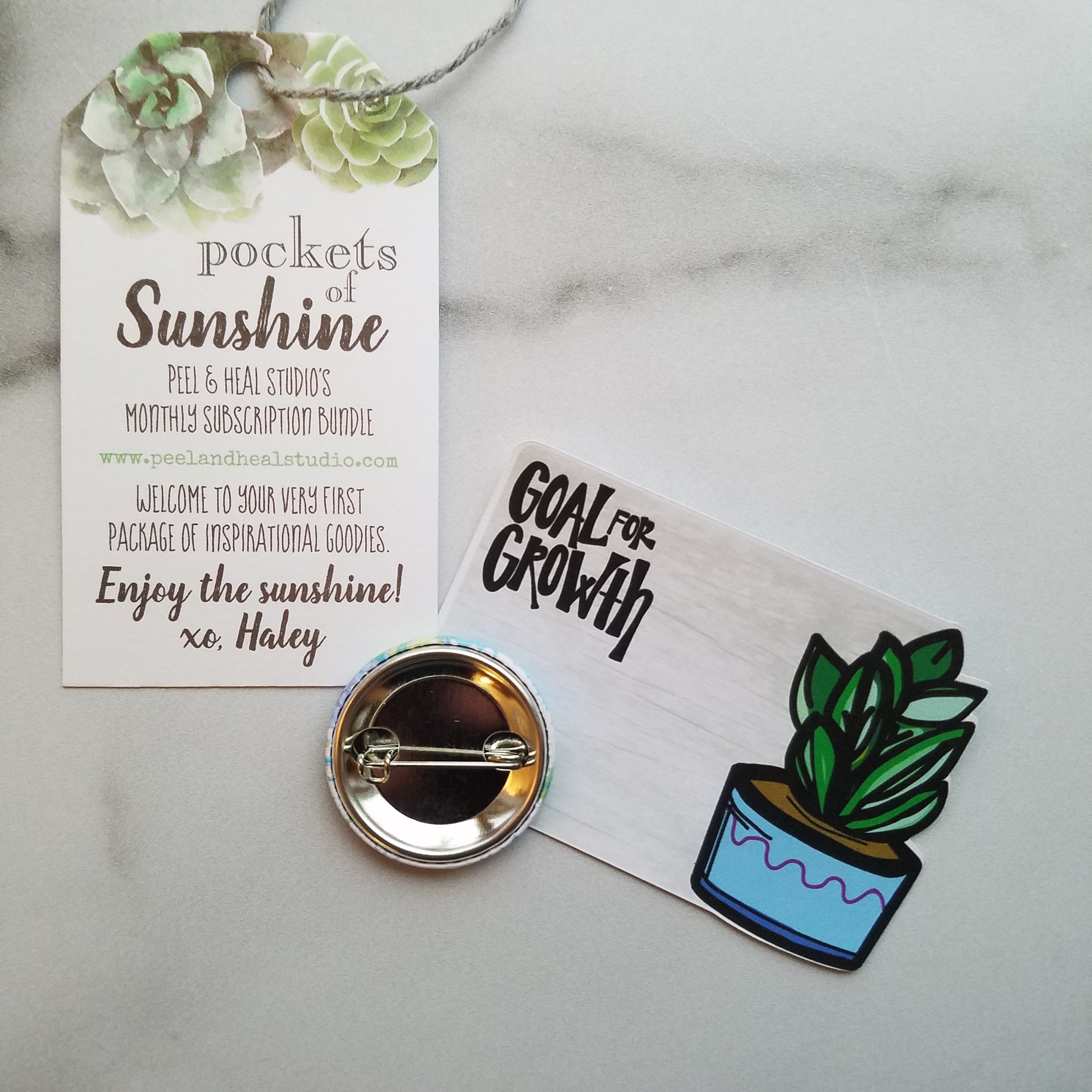 Succulent Growth Die Cut & Button Set