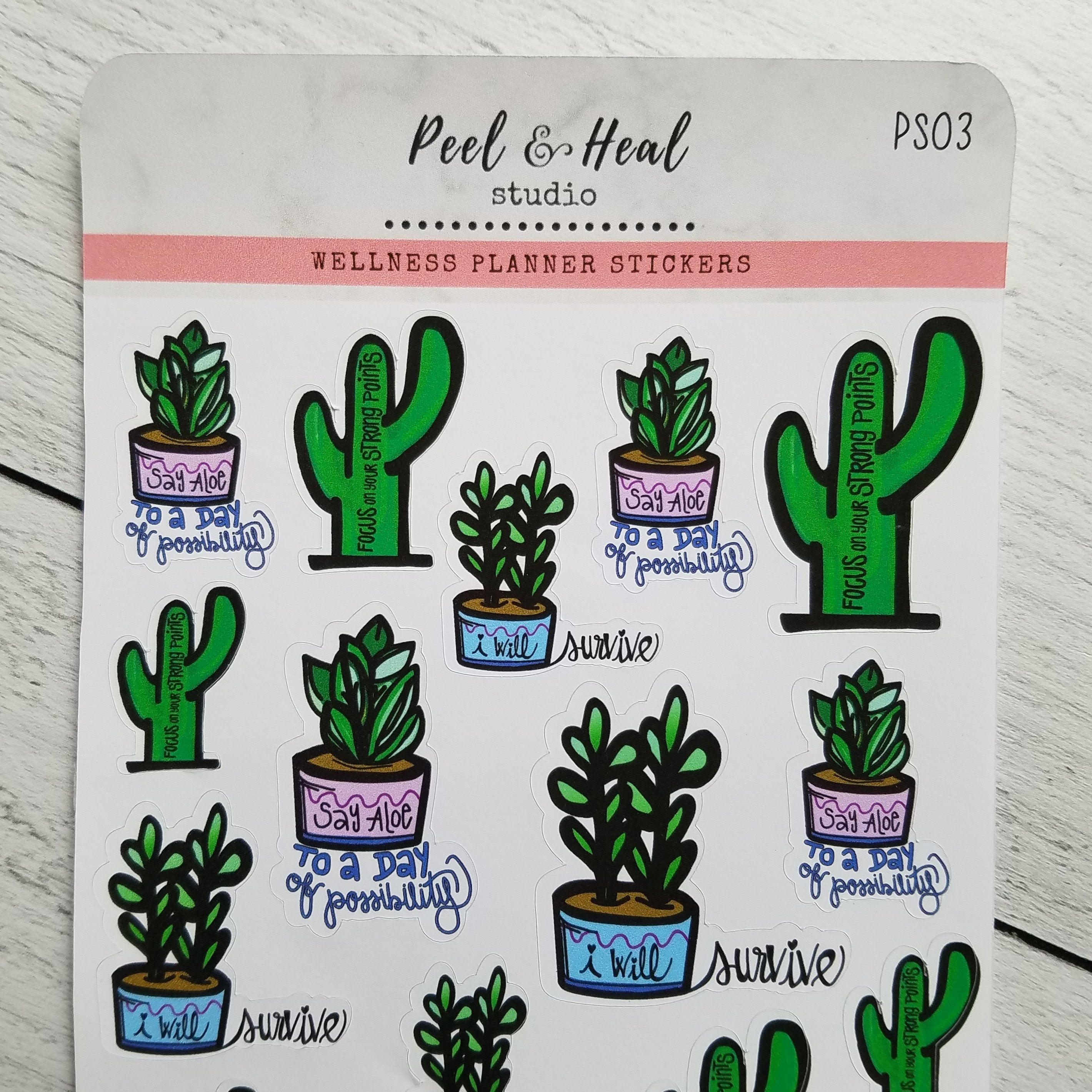 Succulent Strength: Sticker Sheets