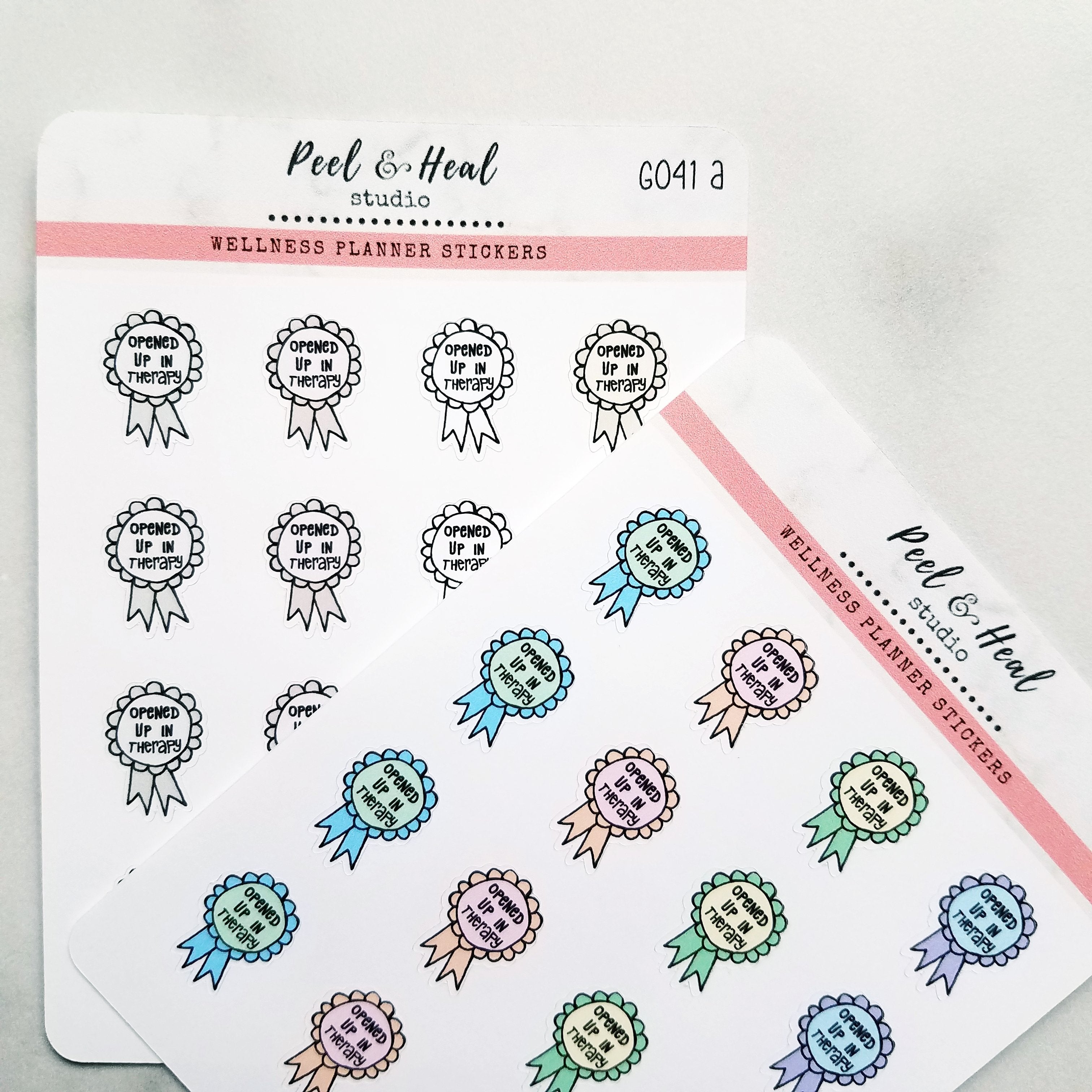 Therapy Badge Stickers - Colorful or Neutral