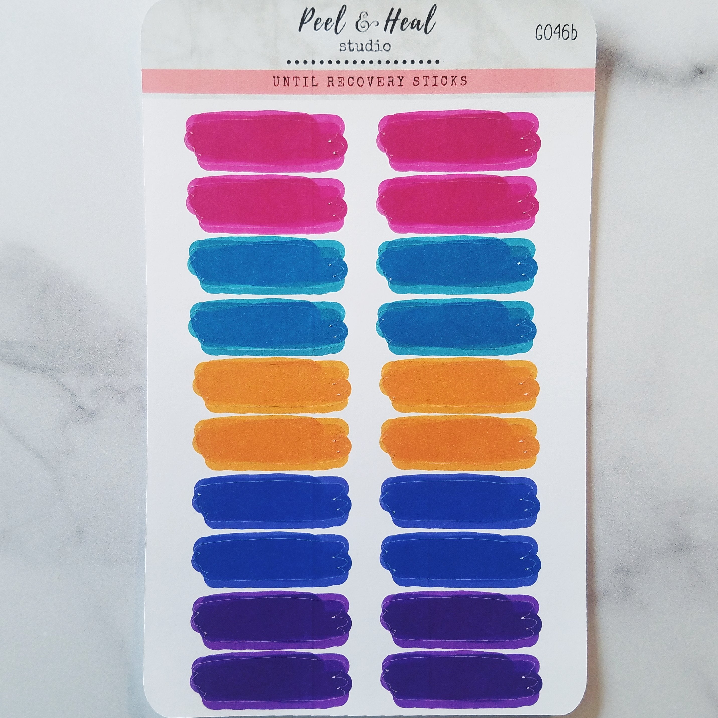 Thin Watercolor Splashes - 4 color options