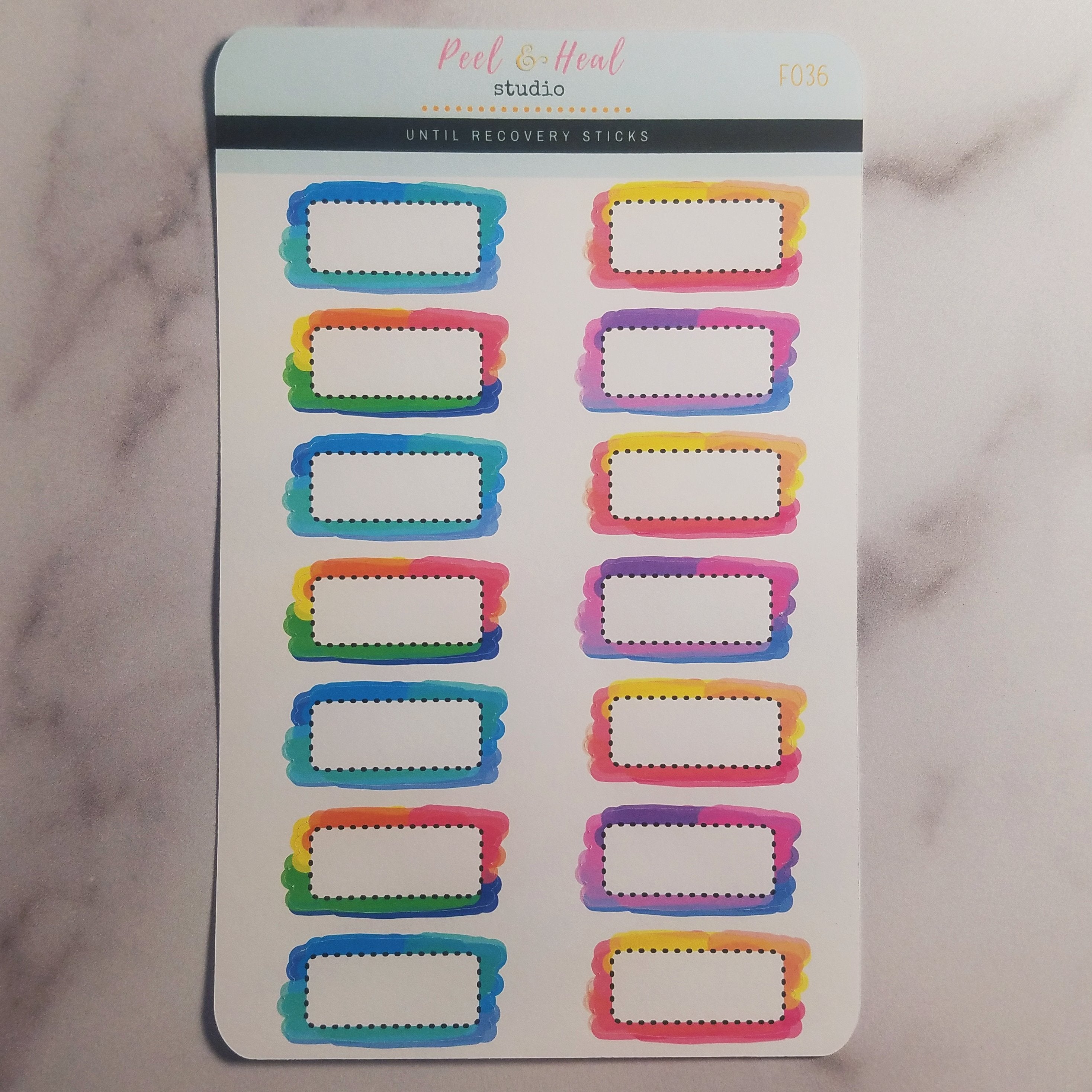 Watercolor Border Boxes