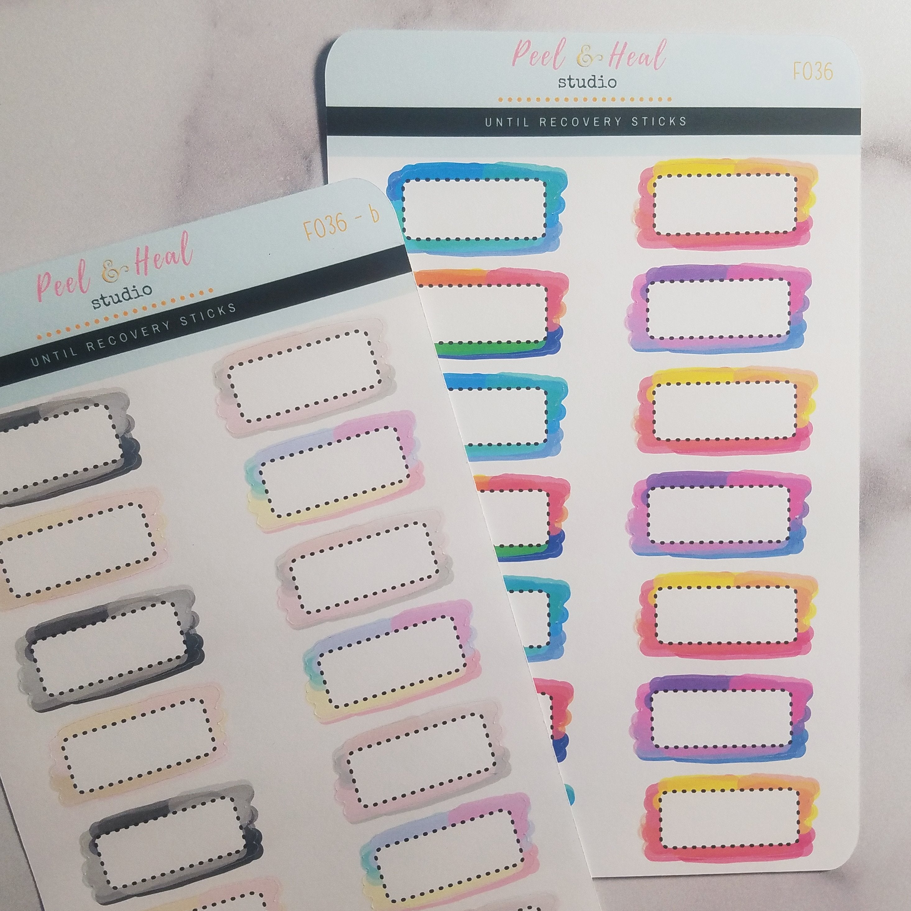 Watercolor Border Boxes