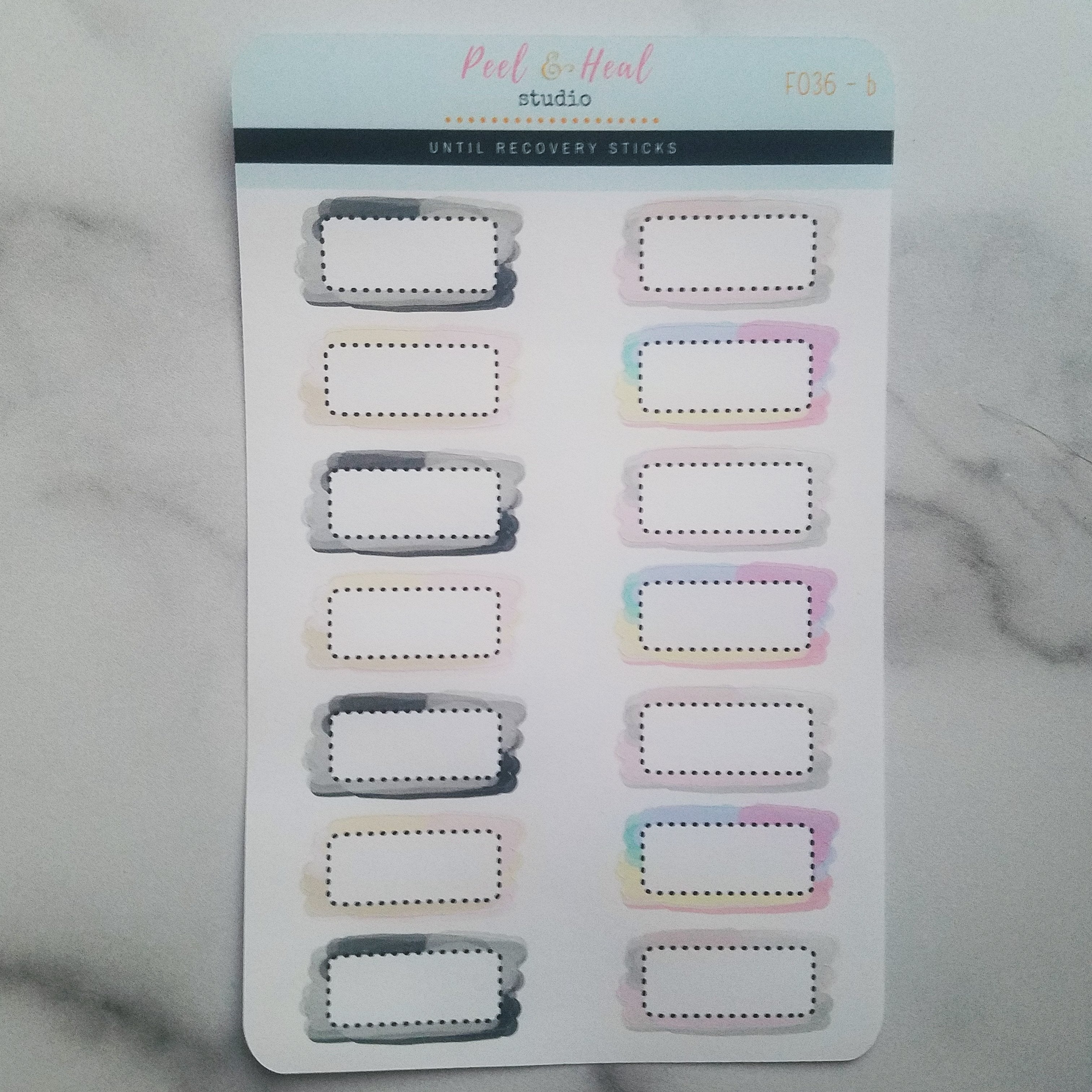 Watercolor Border Boxes