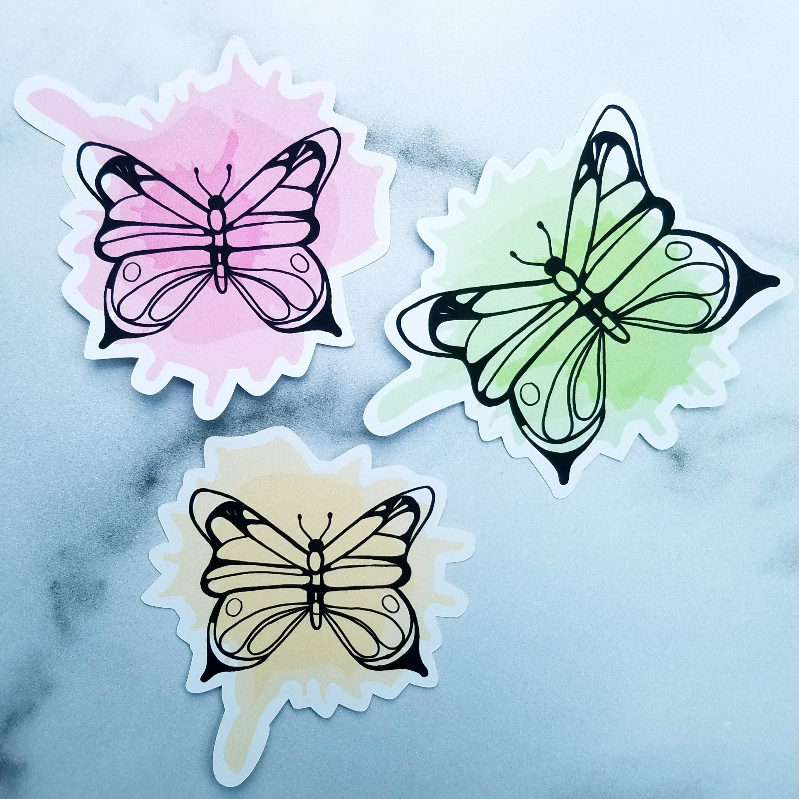 Watercolor Butterfly Die Cuts (set of 3)