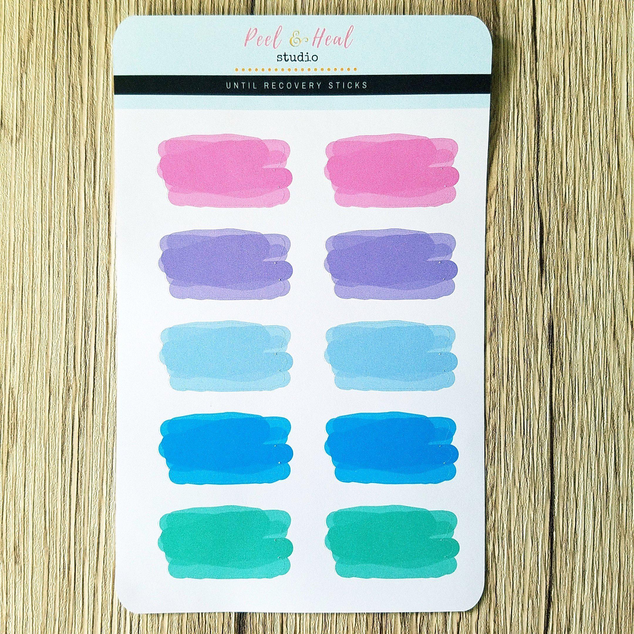 Wide Watercolor Splashes - 4 color options