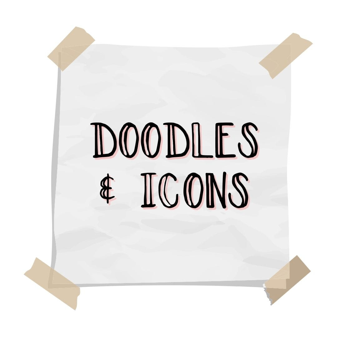 Doodles and Icons | Peel & Heal Studio Hand-Drawn Stickers
