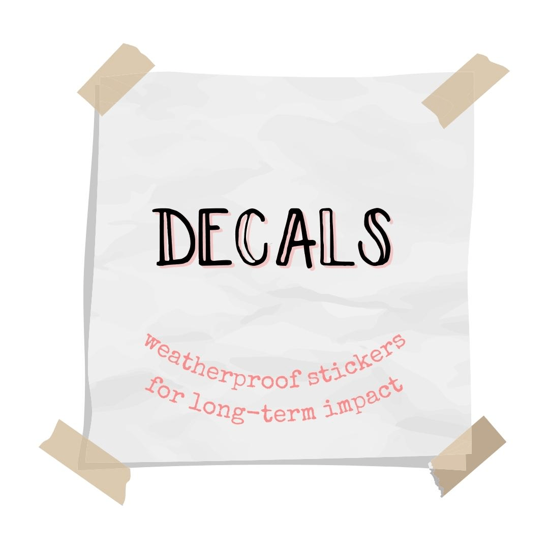 Vinyl Decals | Peel & Heal Studio Waterproof Weatherproof Durable Decals
