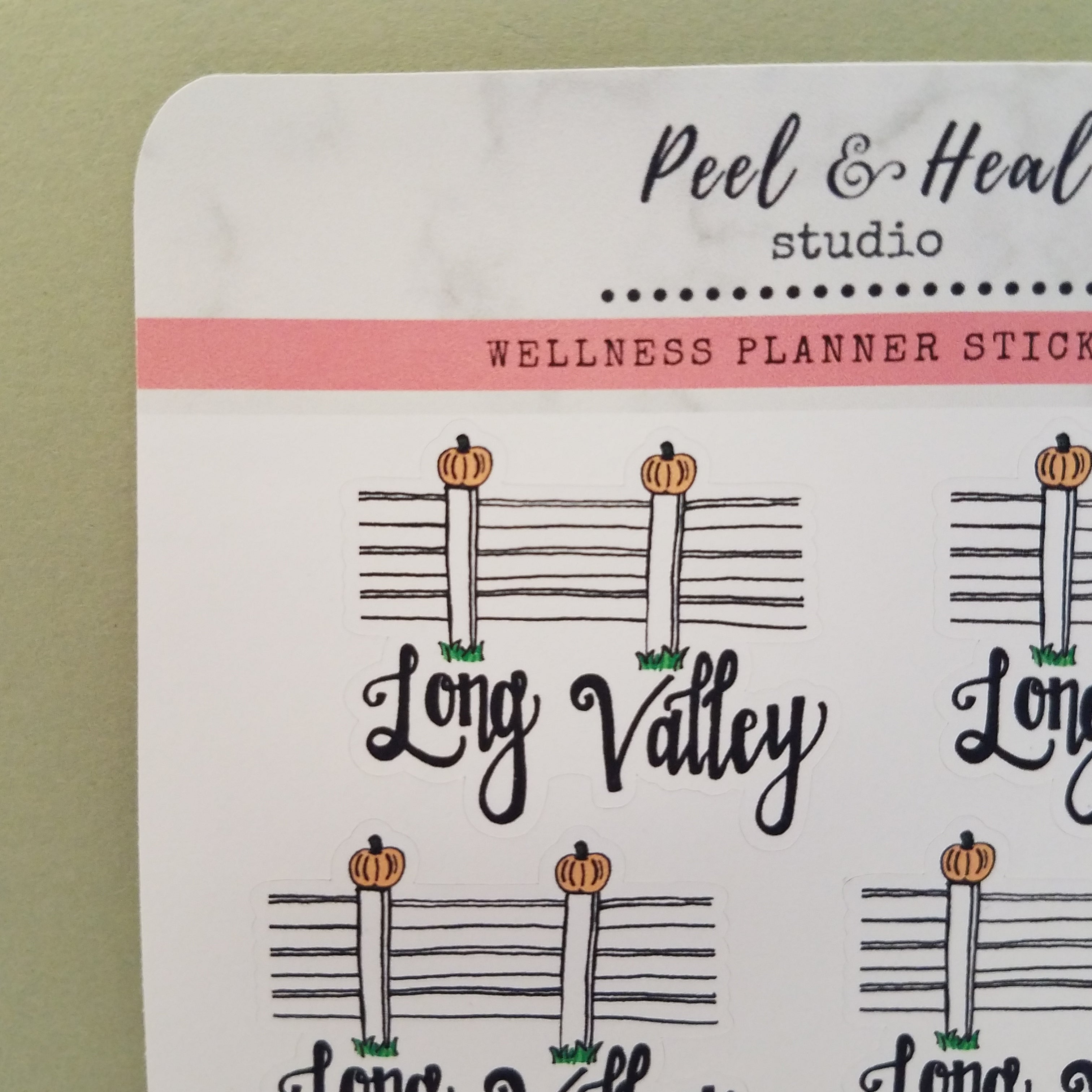 Long Valley NJ Hometown Stickers - Peel & Heal Studio New Jersey Artist