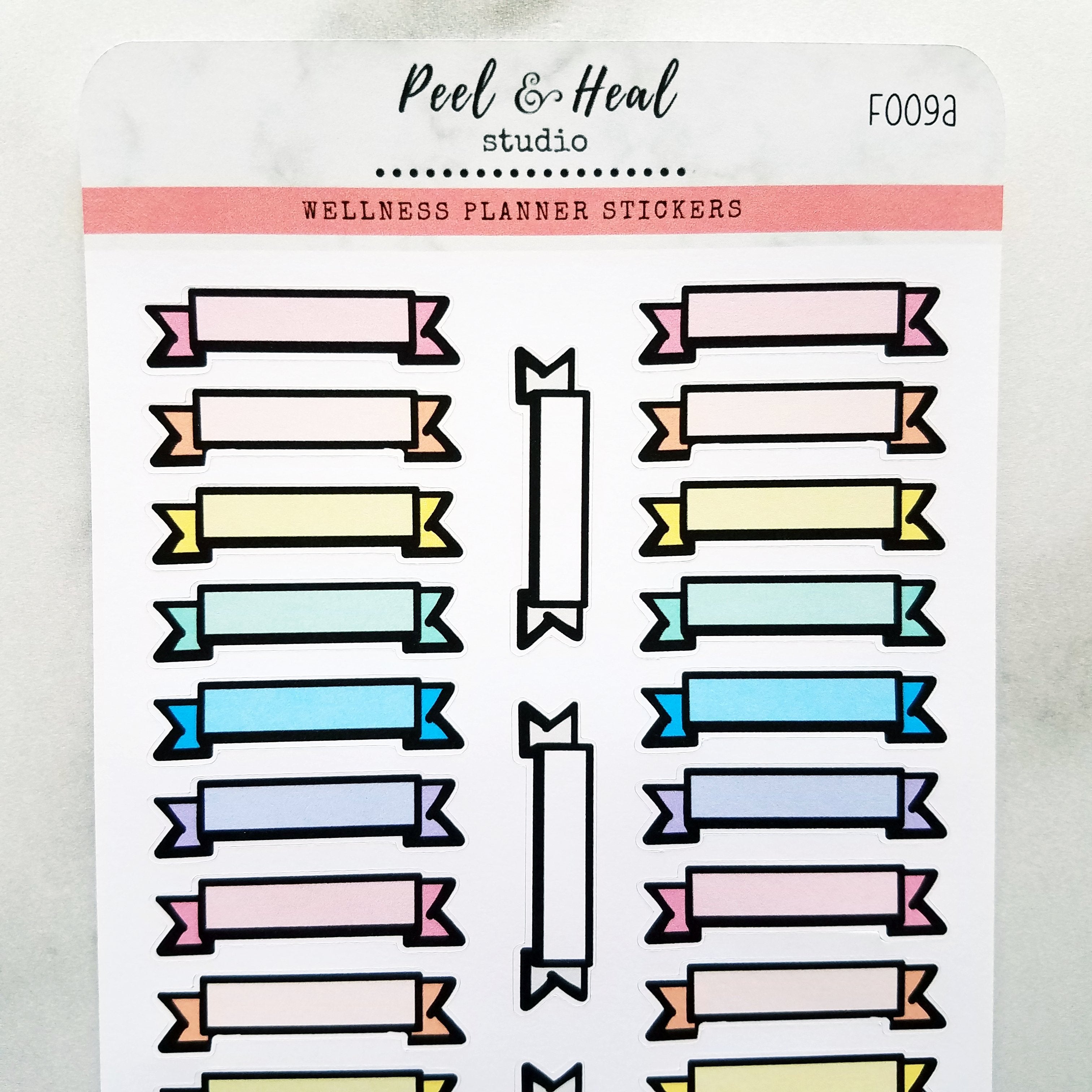 Banner Boxes - Multicolor or Neutral - Colorful Event Stickers for Planners and Journals