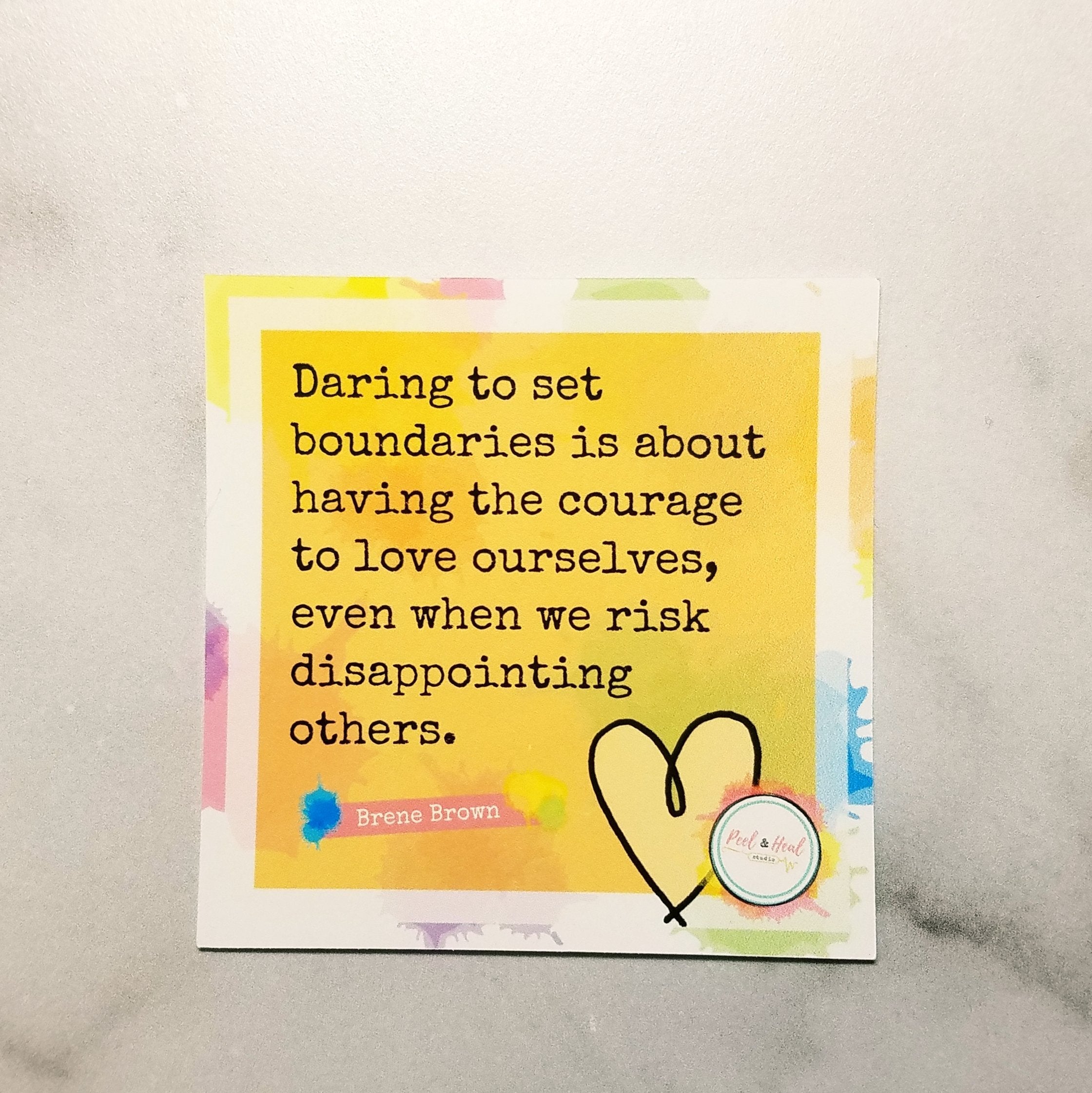 Boundaries Die Cut (Brene Brown Quote) - Peel & Heal Studio-Die Cut