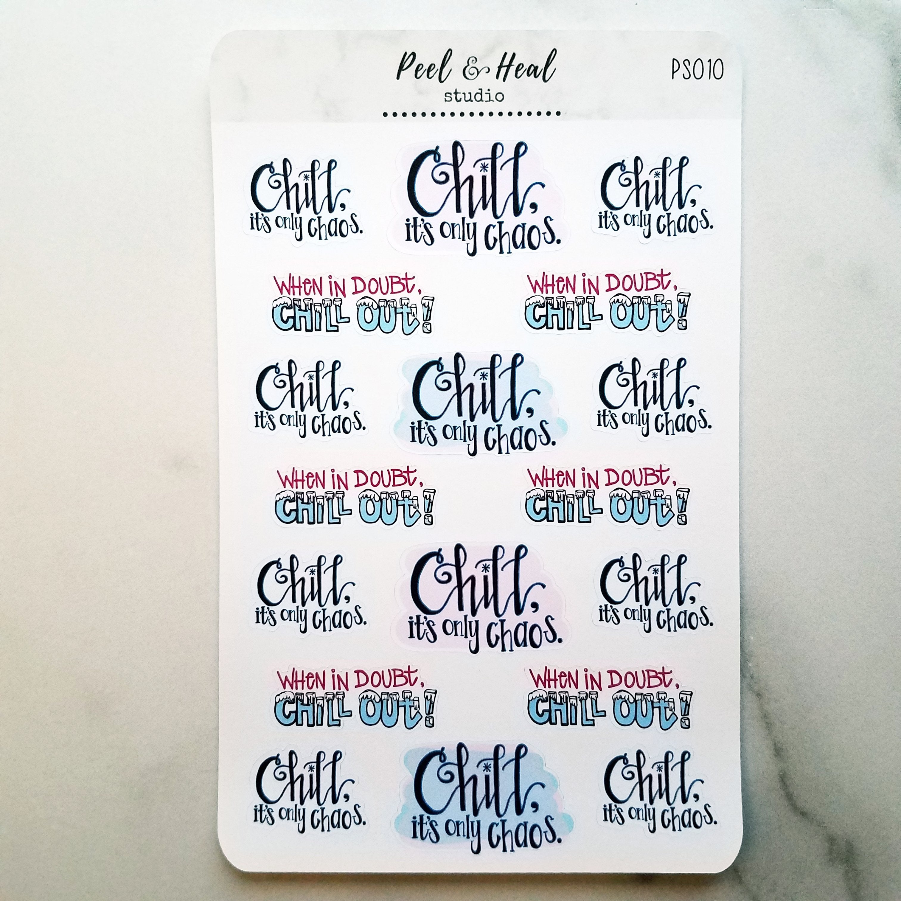 Chill, Then Fulfill: Sticker Sheets