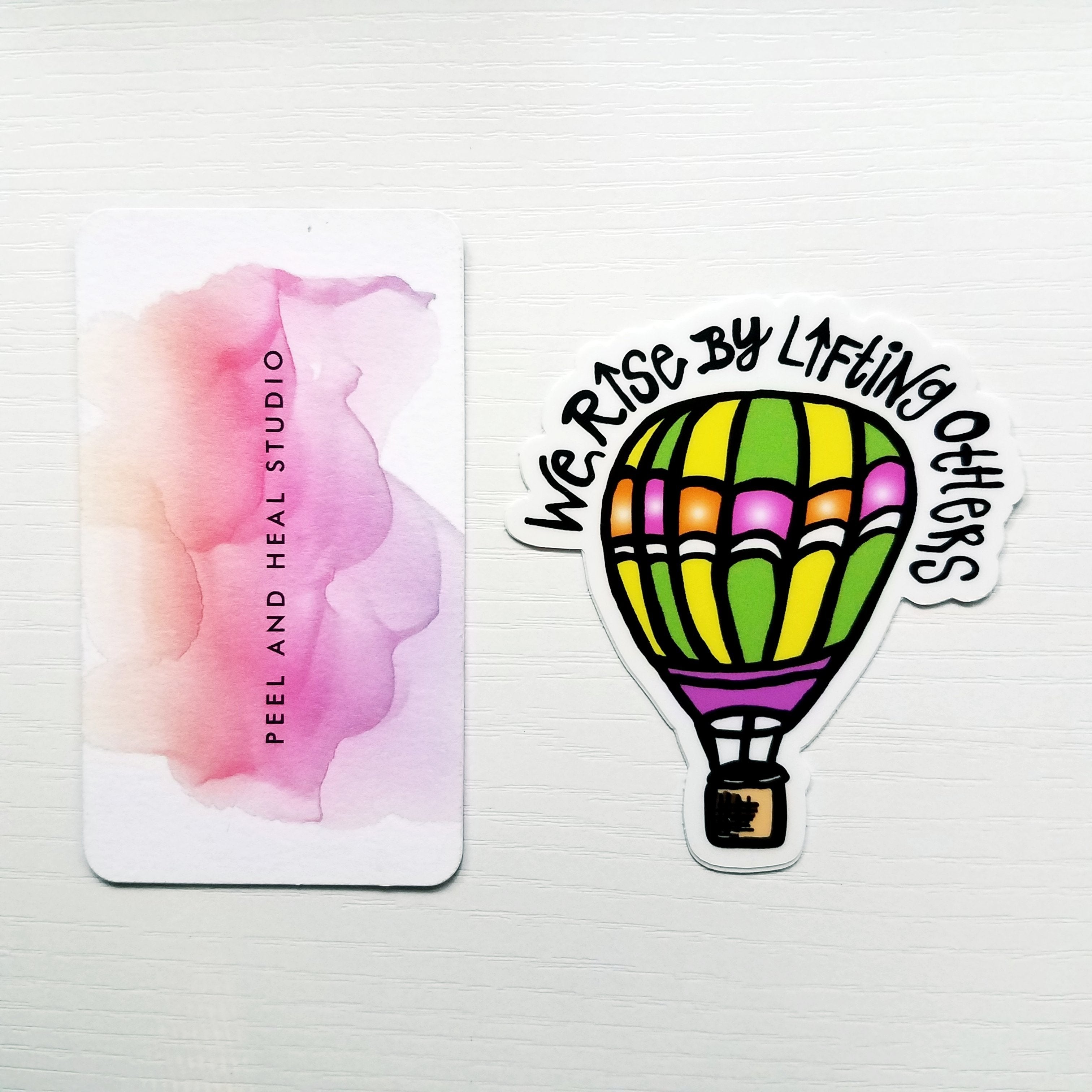 Hot Air Balloon "Rise" Decal Peel and Heal Studio - Weatherproof Stickers