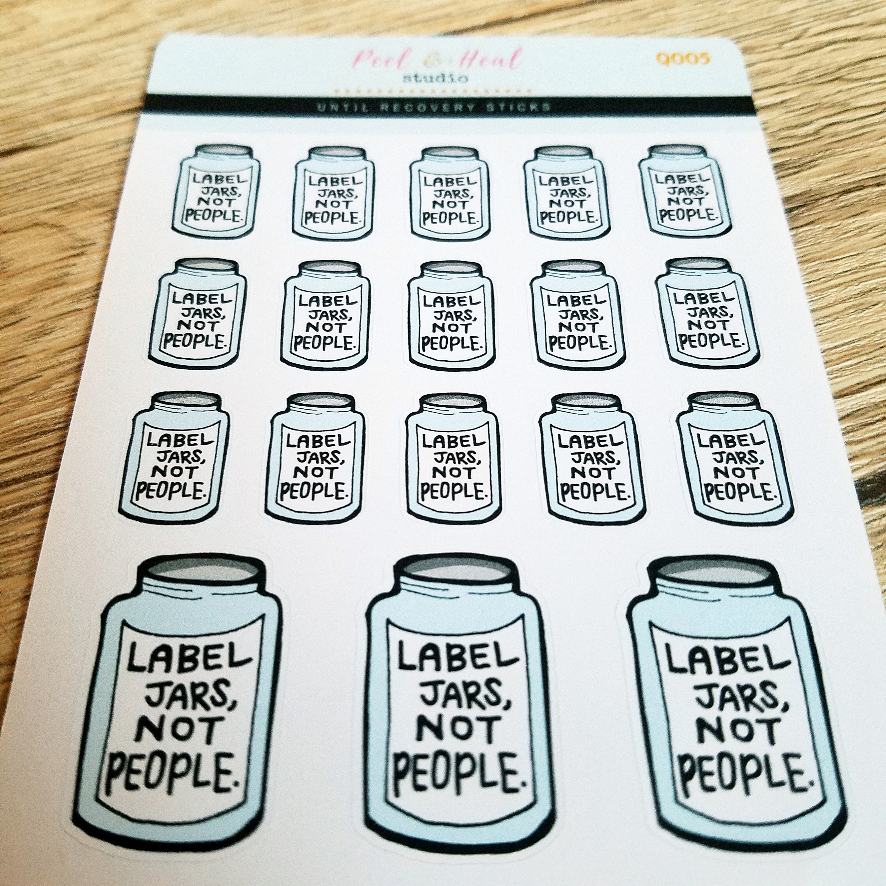 Label Jars, Not People