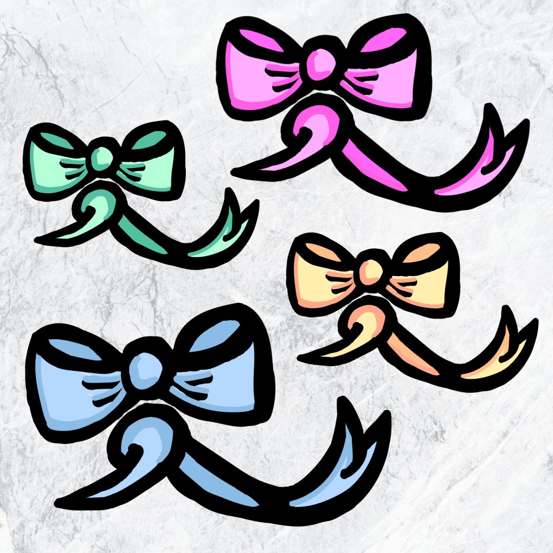 Semicolon Bows (4 colors)