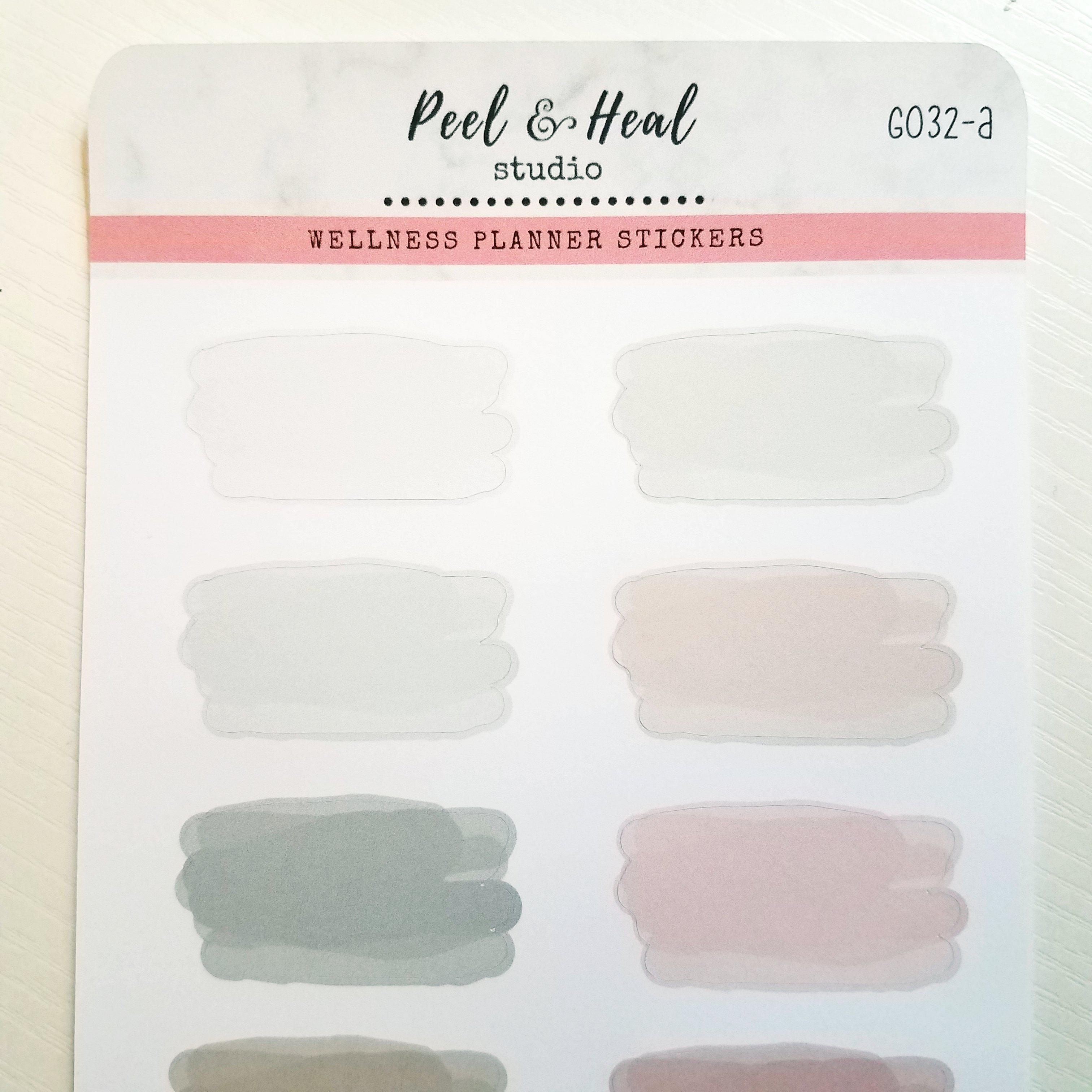 Wide Watercolor Splashes - 4 color options