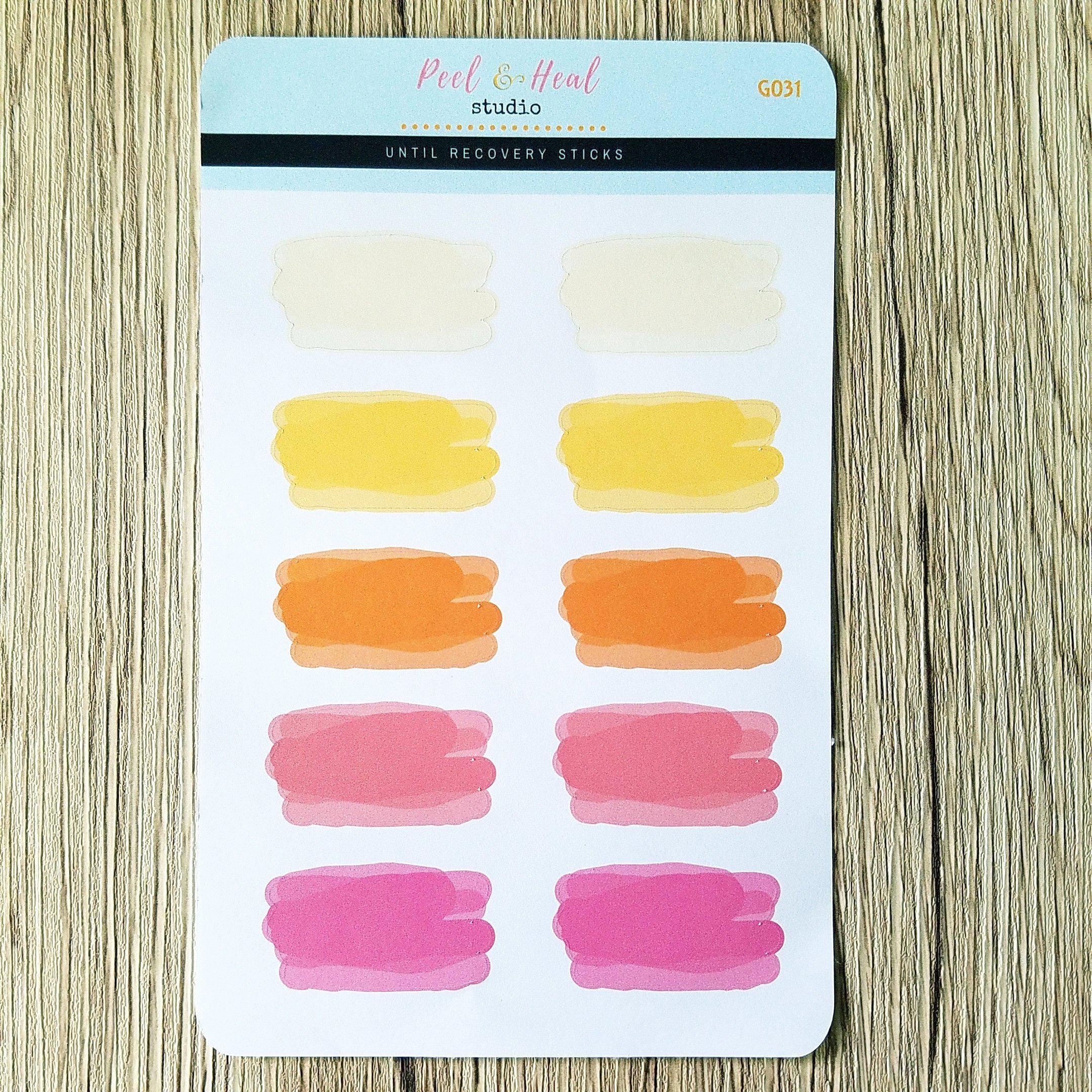 Wide Watercolor Splashes - 4 color options
