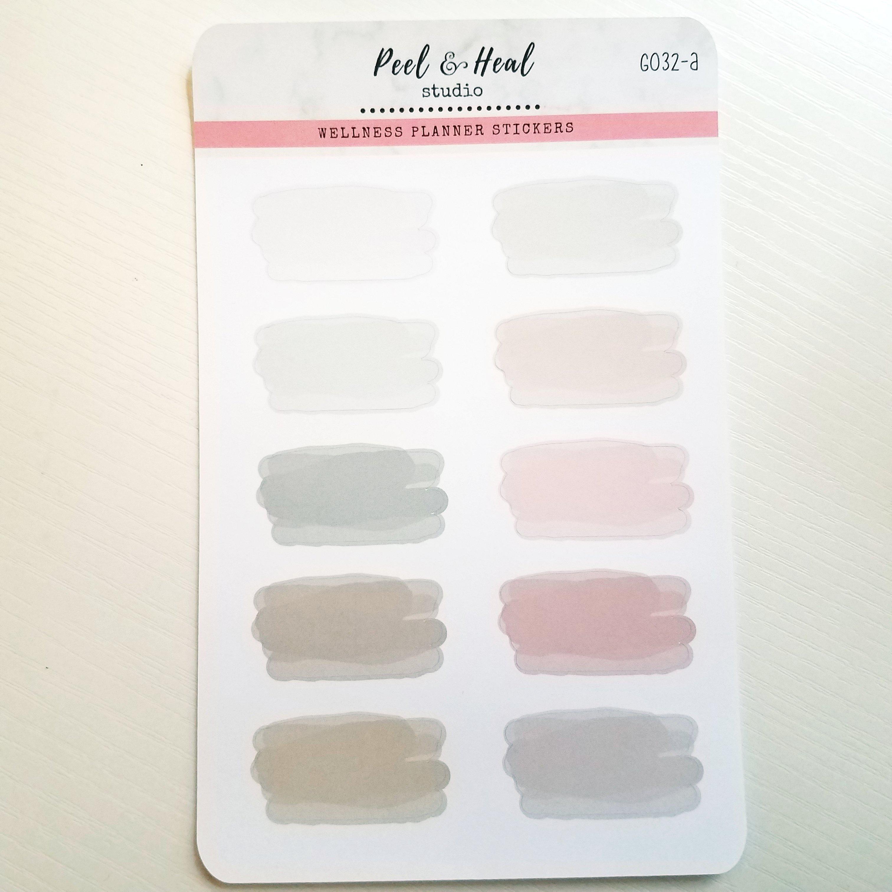 Wide Watercolor Splashes - 4 color options