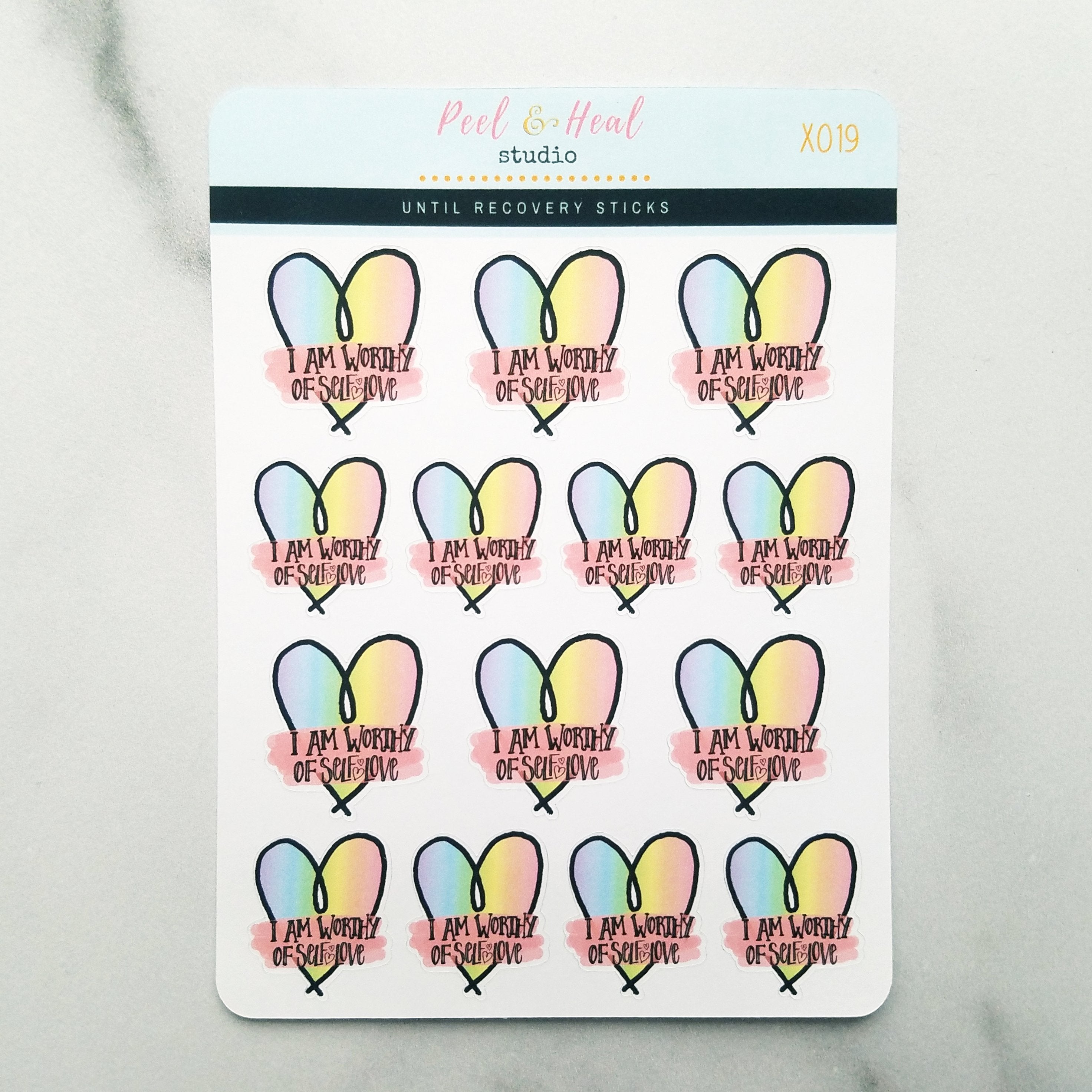 Worthy of Self Love - Rainbow Stickers or Die Cut